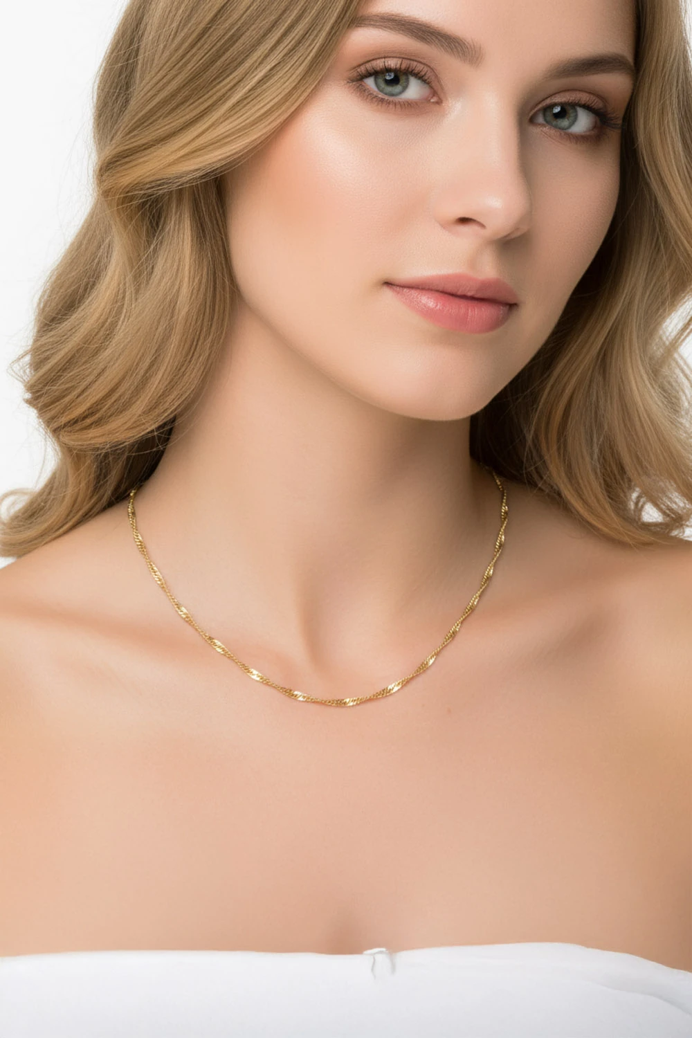 Işıltılı Dokunuş: 22 Ayar Altın Singapur Burgu Zincir 7,18 gr Ürün Kodu ZNC2933