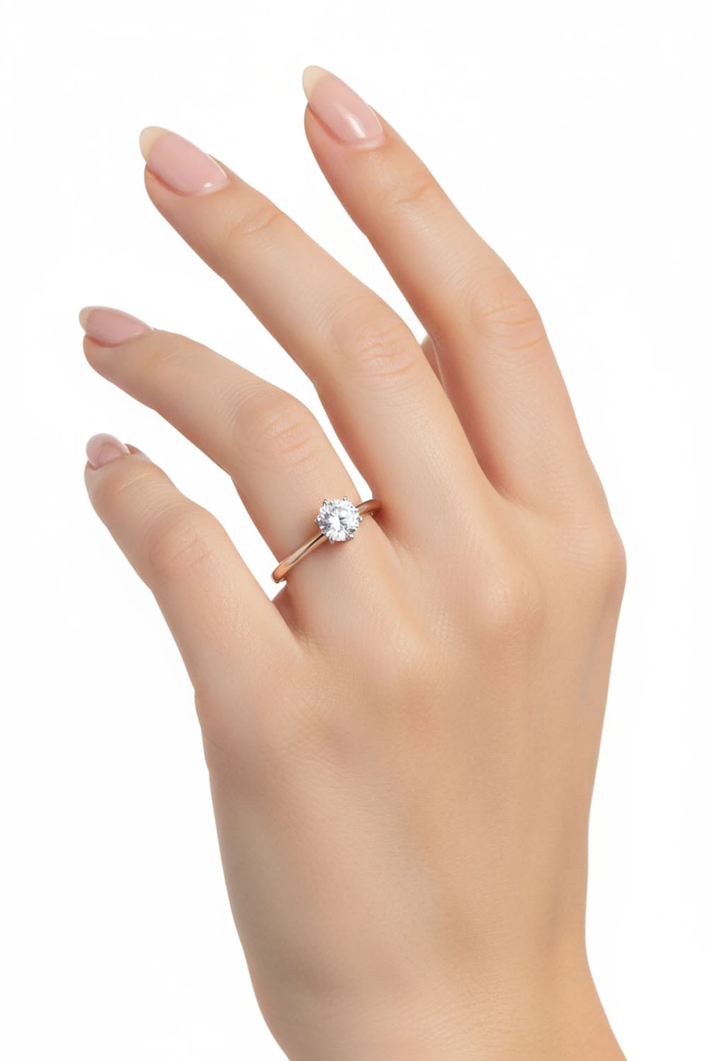 Aşkın Güvenli Simgesi: 14 Ayar Altı Tırnaklı Çift Renkli Tektaş Yüzük 2,49 GR Ürün Kodu: YZ07920