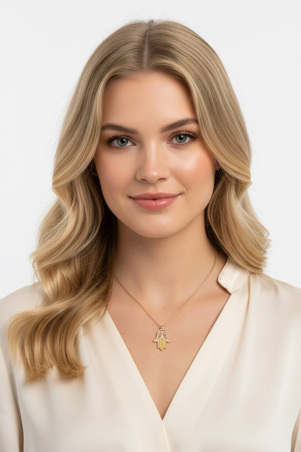 14 Ayar Altın Fatma'nın Eli Kolye: Nazara Karşı Koruma ve Zarafet Bir Arada 1,66 GR Ürün Kodu: KLY5456