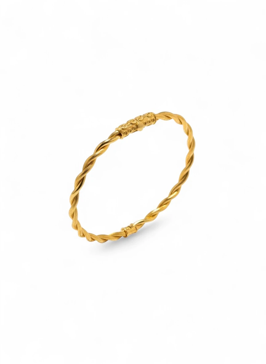 Zamansız Zarafet: 22 Ayar Altın Burgu (Halat) Kelepçe Bilezik 9,94 gr Ürün Kodu: KLP2584