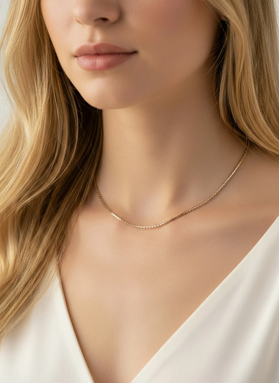 Modern Çizgiler: 14 Ayar Altın Minimalist Zincir Kolye 44 CM 8,61 GR Ürün Kodu: GRD1744