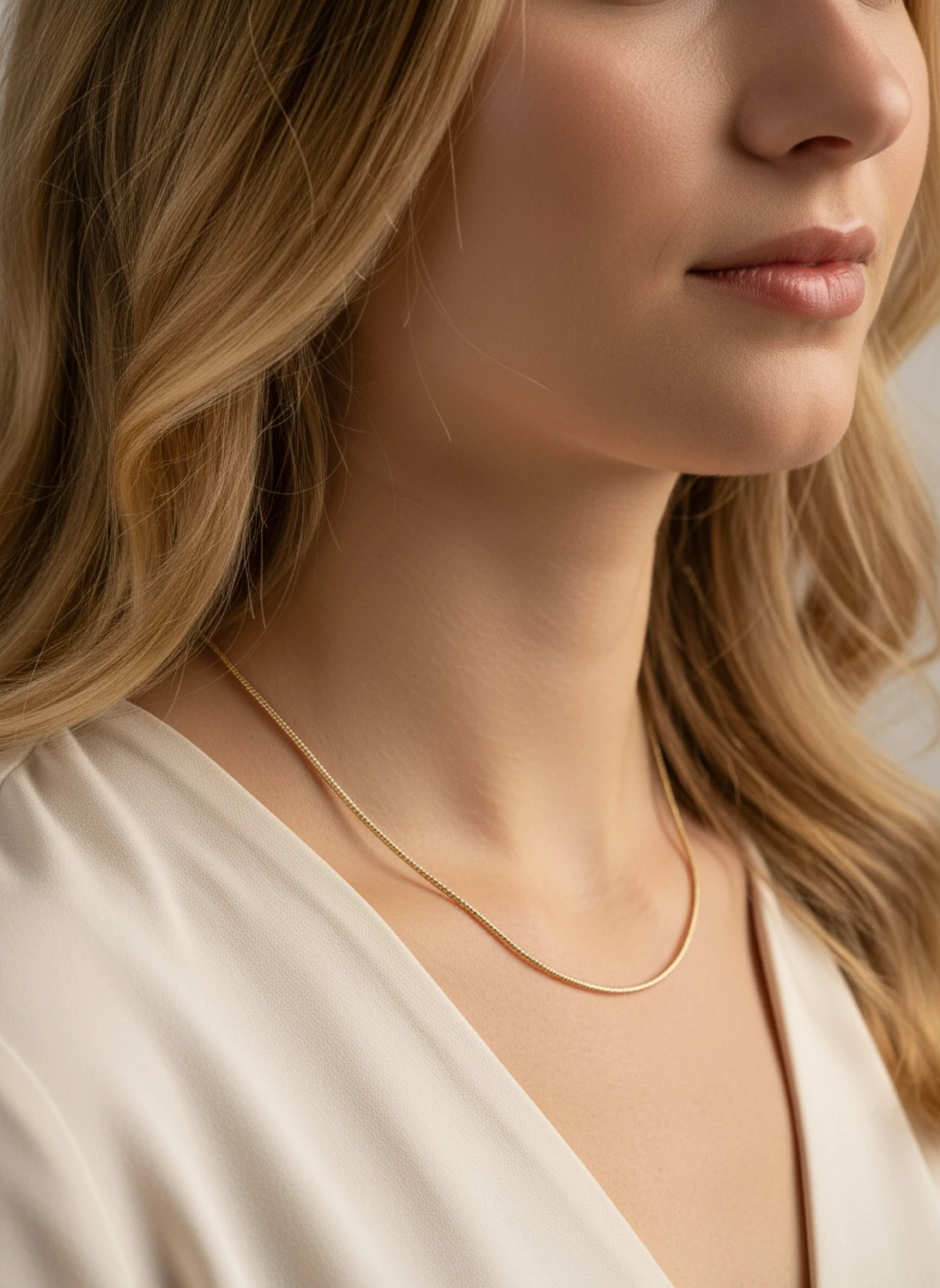 Çilek Konsept'in Göz Alıcı Işıltısı: 14 Ayar Altın Dorika Zincir Kolye 44cm 8,33 GR Ürün Kodu: GRD1745