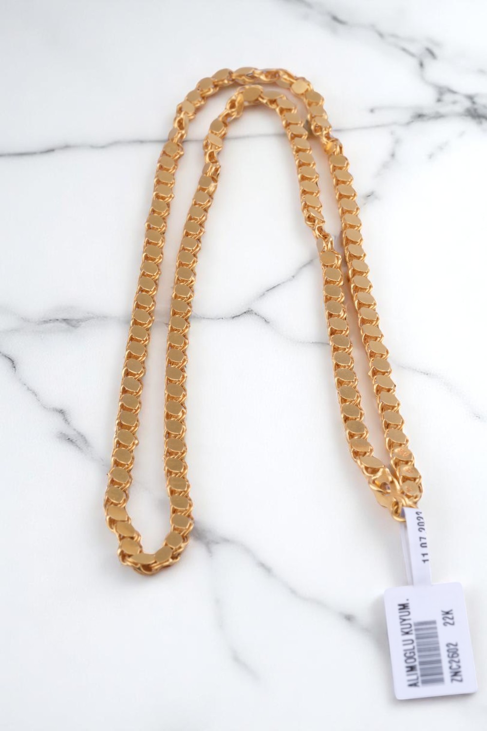 Klasik Pullu Model 22 Ayar Altın Zincir Kolye (60cm) - Alimoğlu Kuyumculuk 15,56 GR Ürün Kodu: ZNC2602