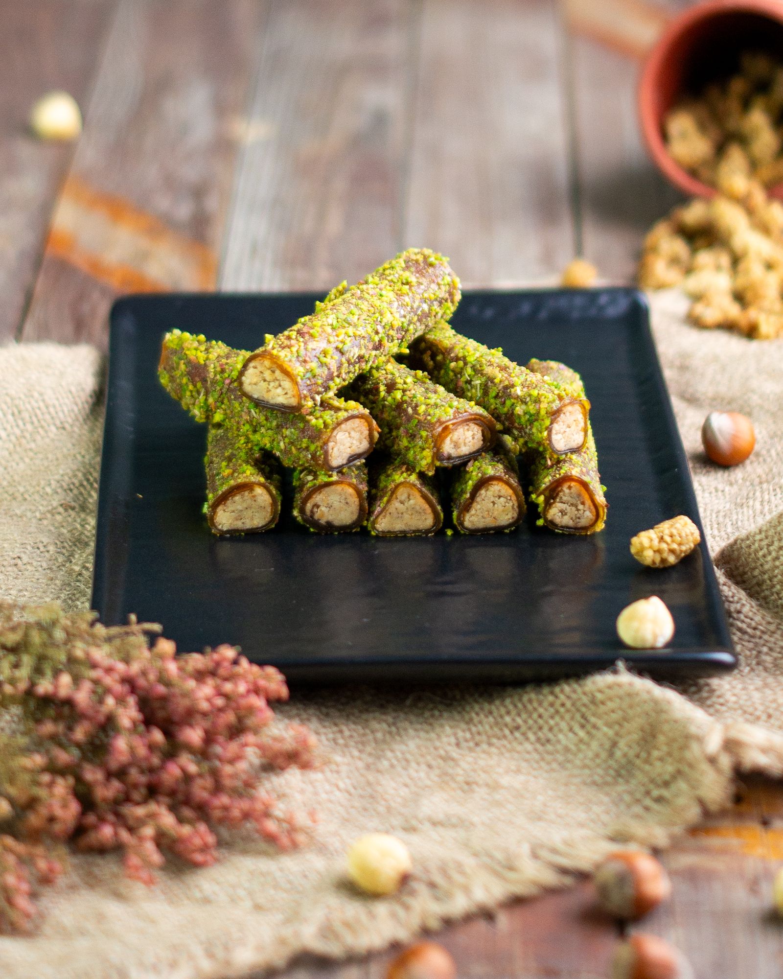 Gluten Free Pestil Wrap covered Pistachio 300 gr