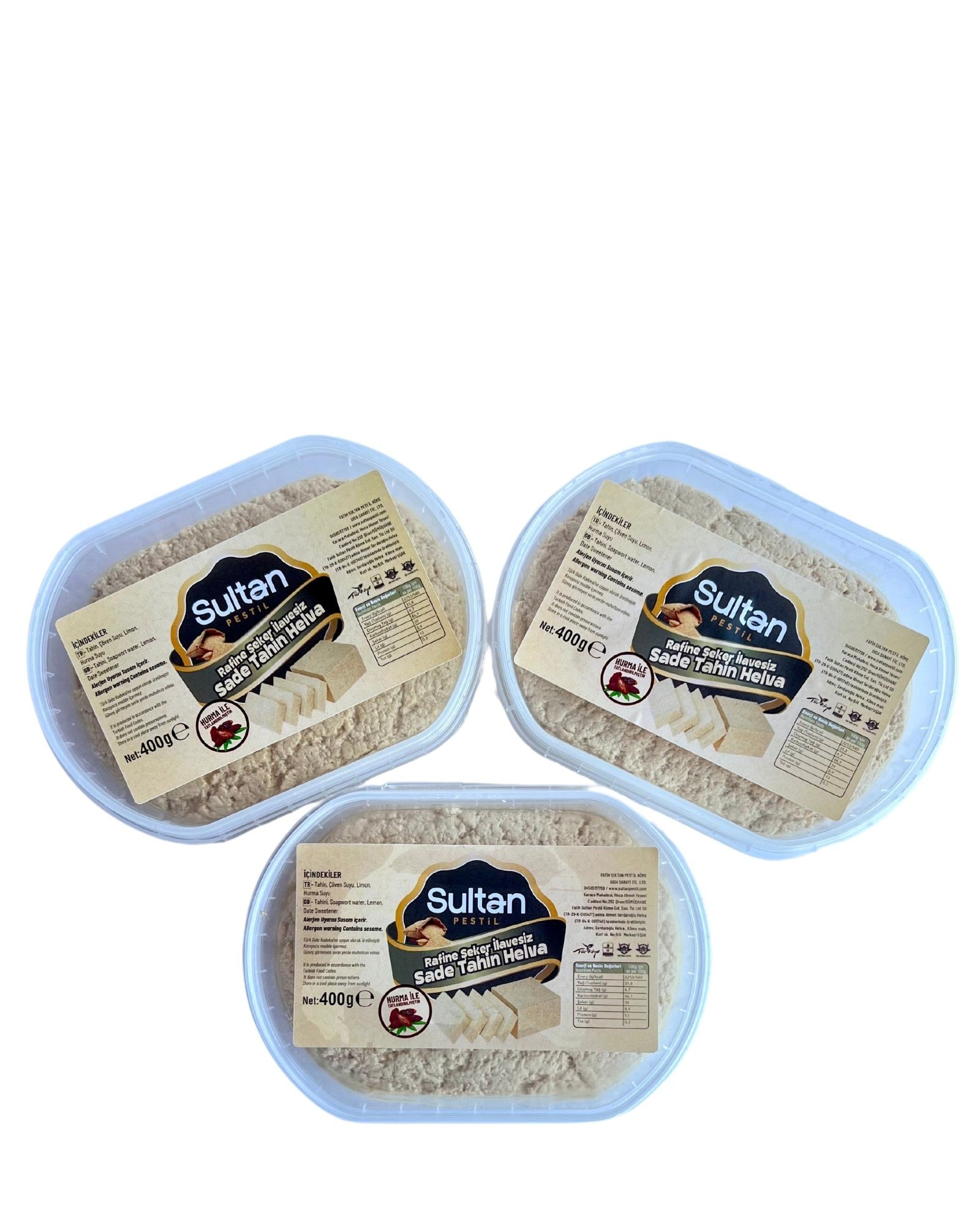 Refined Sugar-Free Tahini Halva 3-Pack