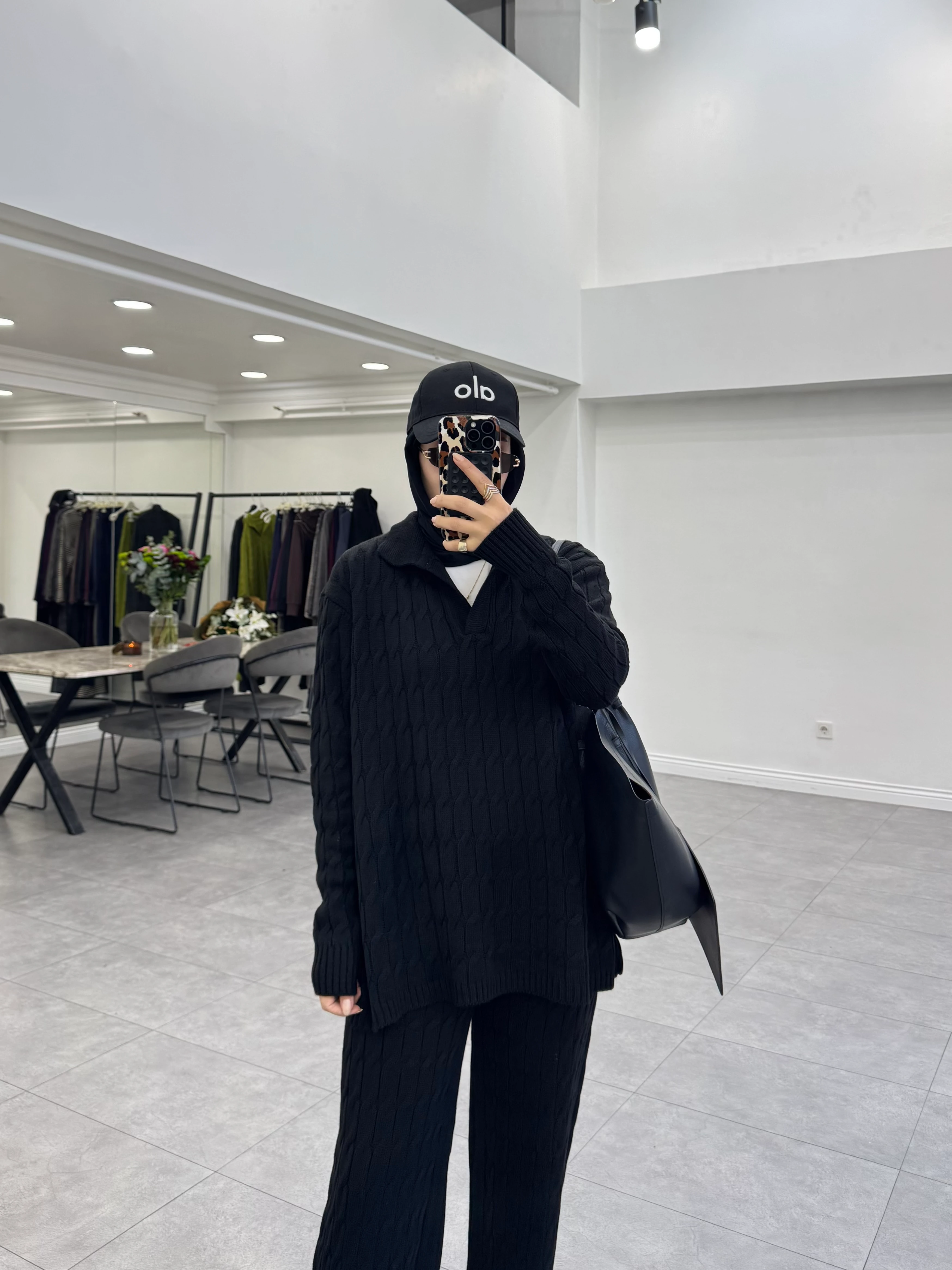 Bukre İkili Triko Takım Siyah