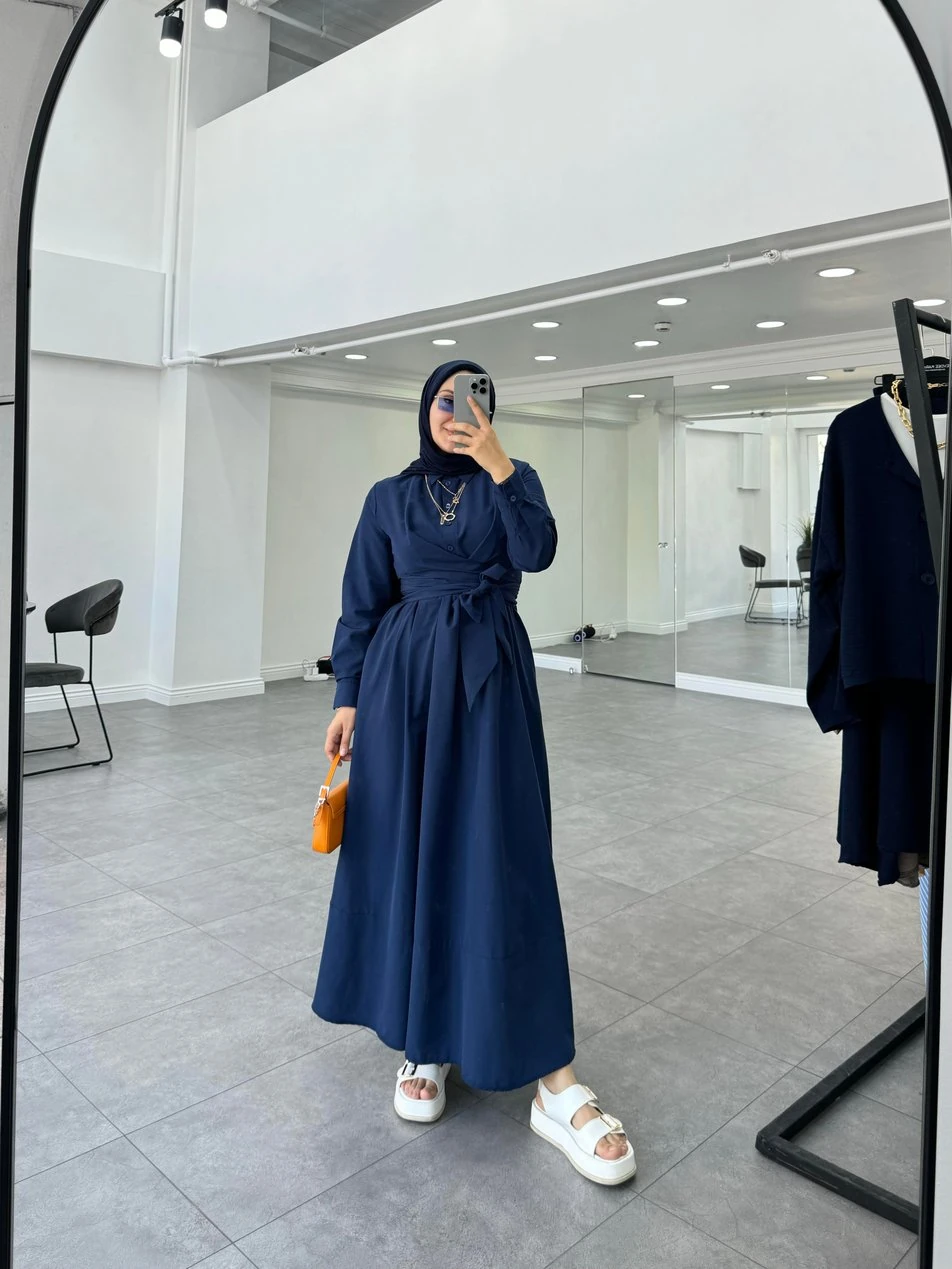 Rue Lacivert Elbise
