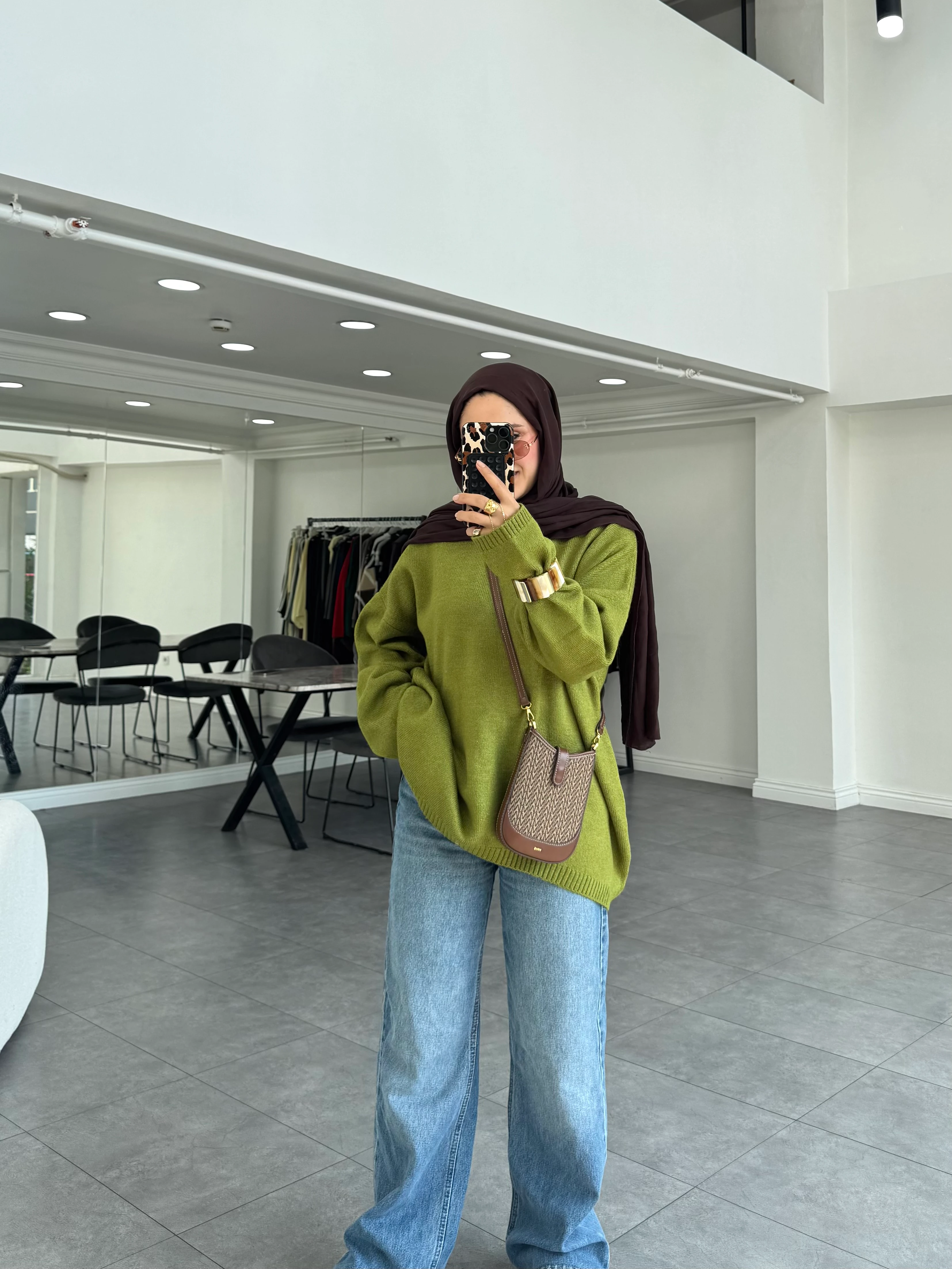 Fuol Triko Kazak Yağ Yeşili