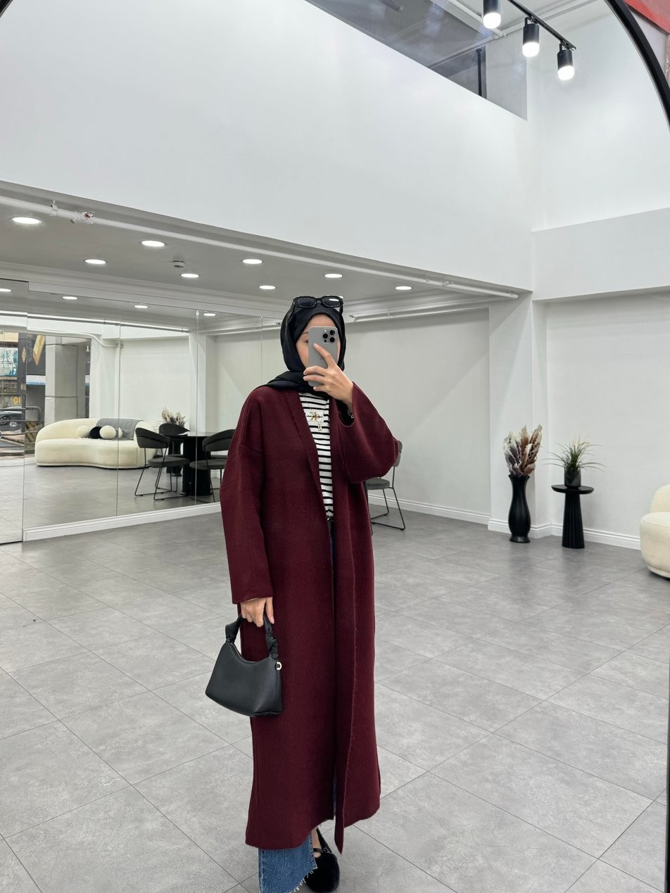 Yares Bordo Hırka