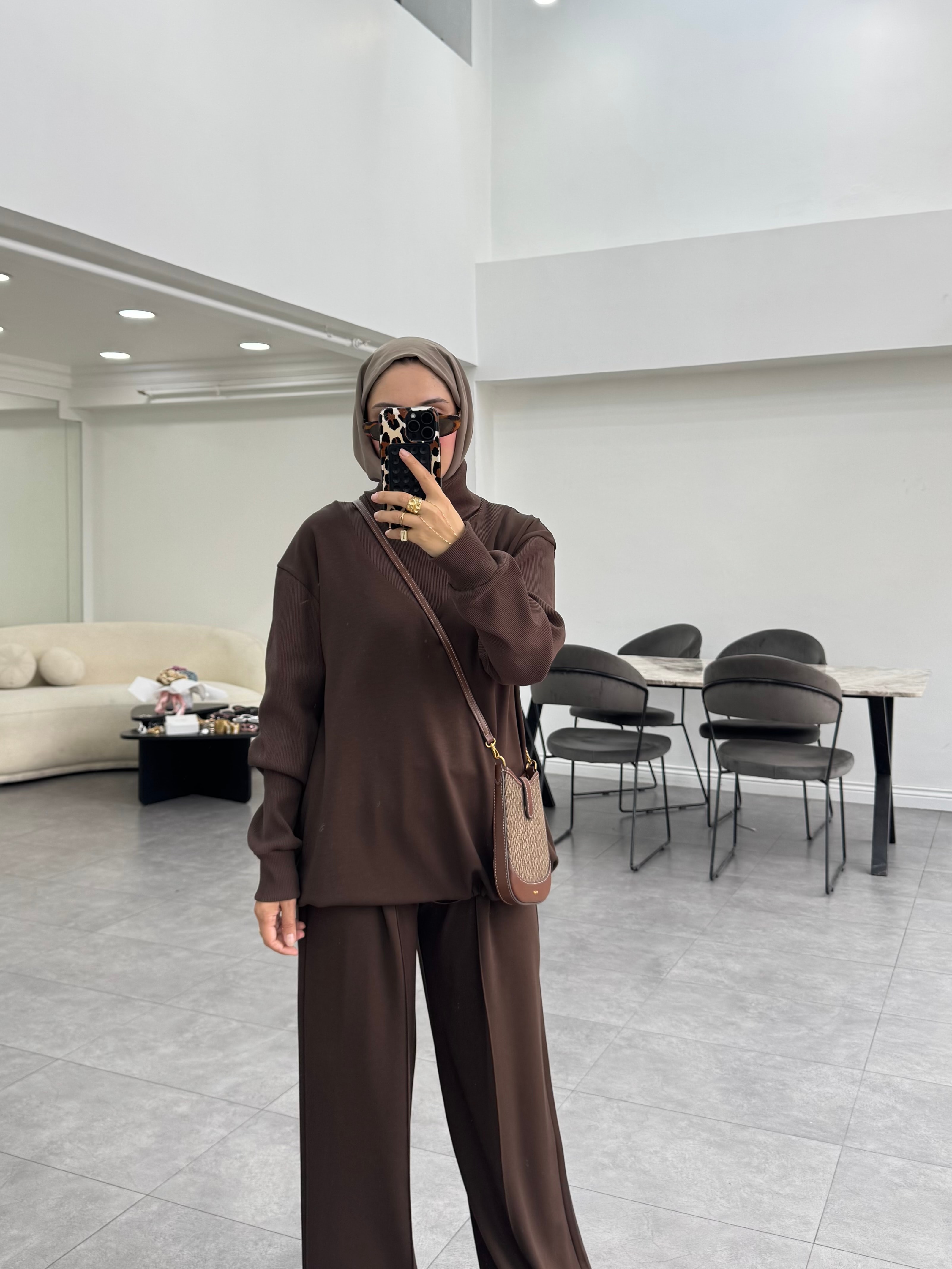 Soelle İkili Takım Kahverengi