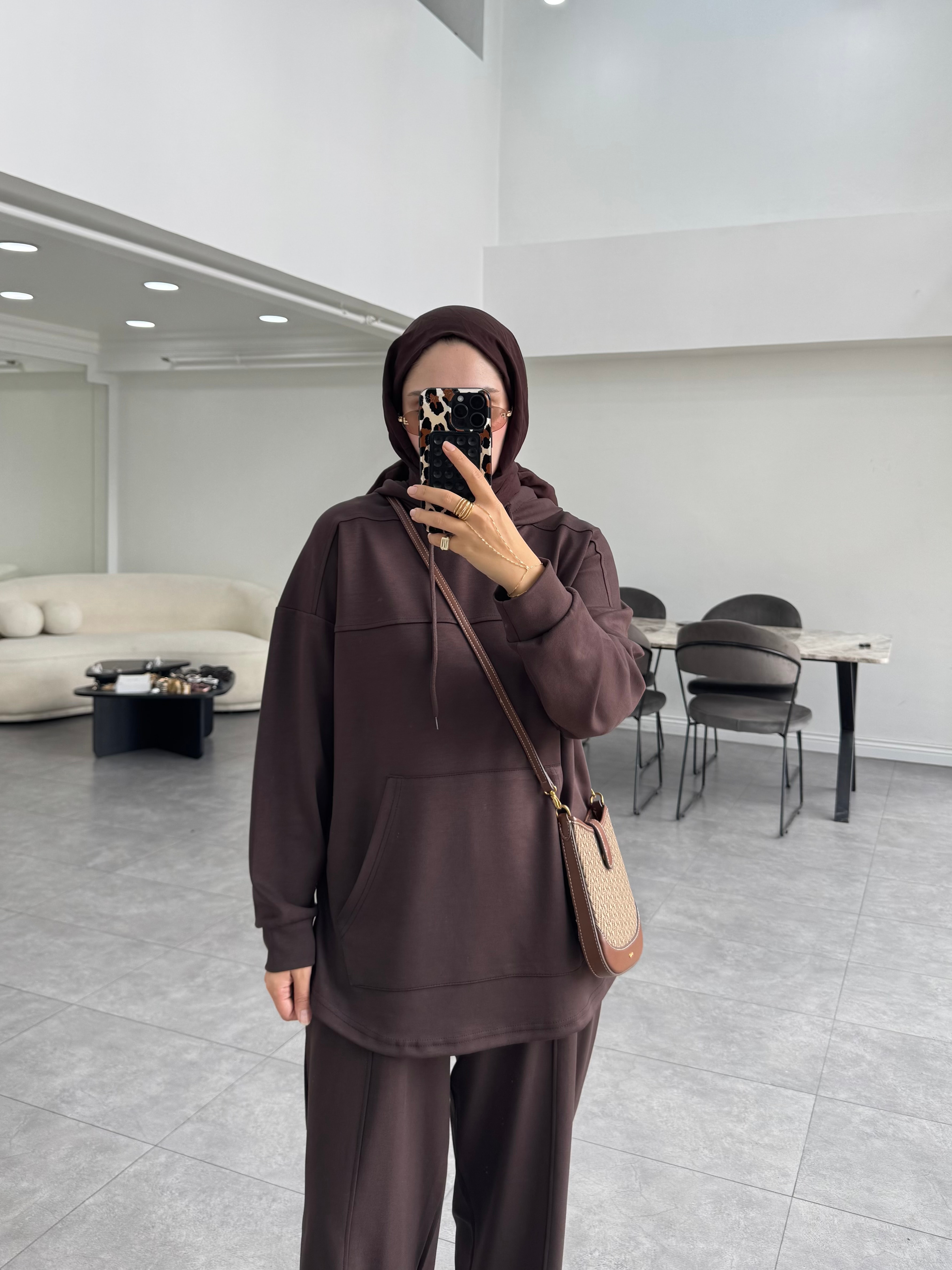 Pekista İkili Takım Kahverengi