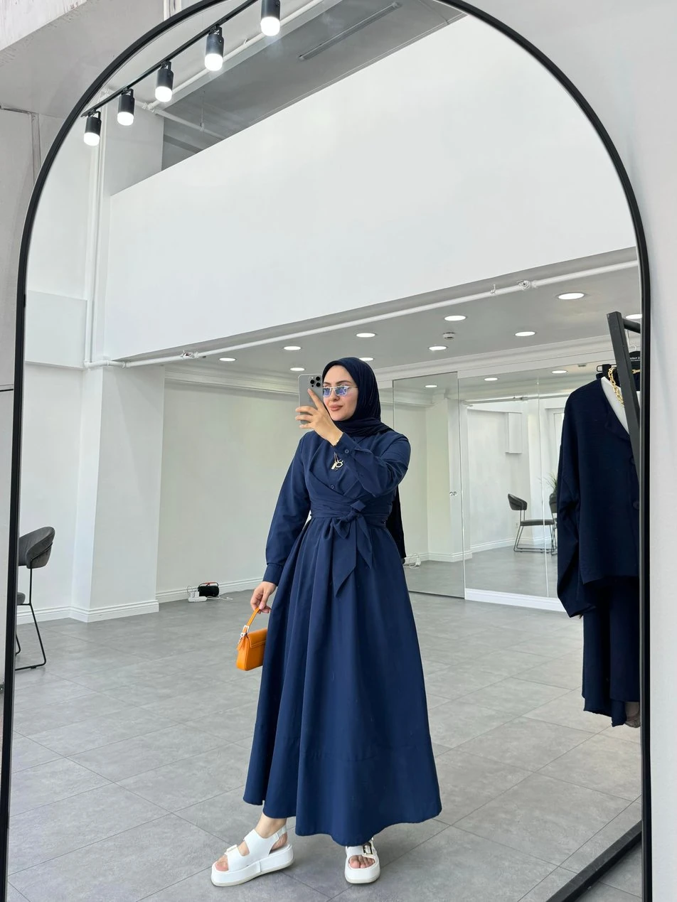 Rue Lacivert Elbise