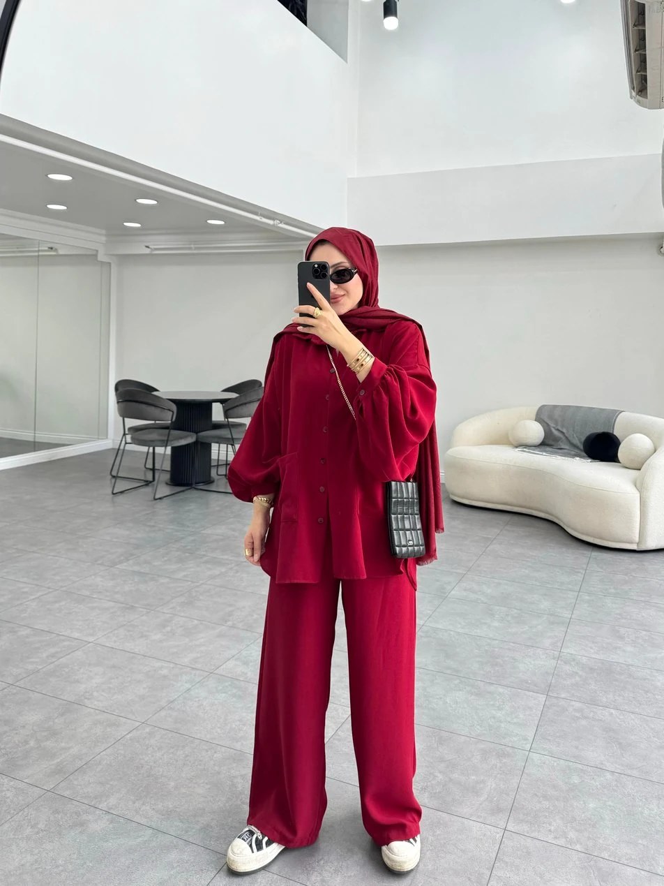 Martina İkili Takım Bordo