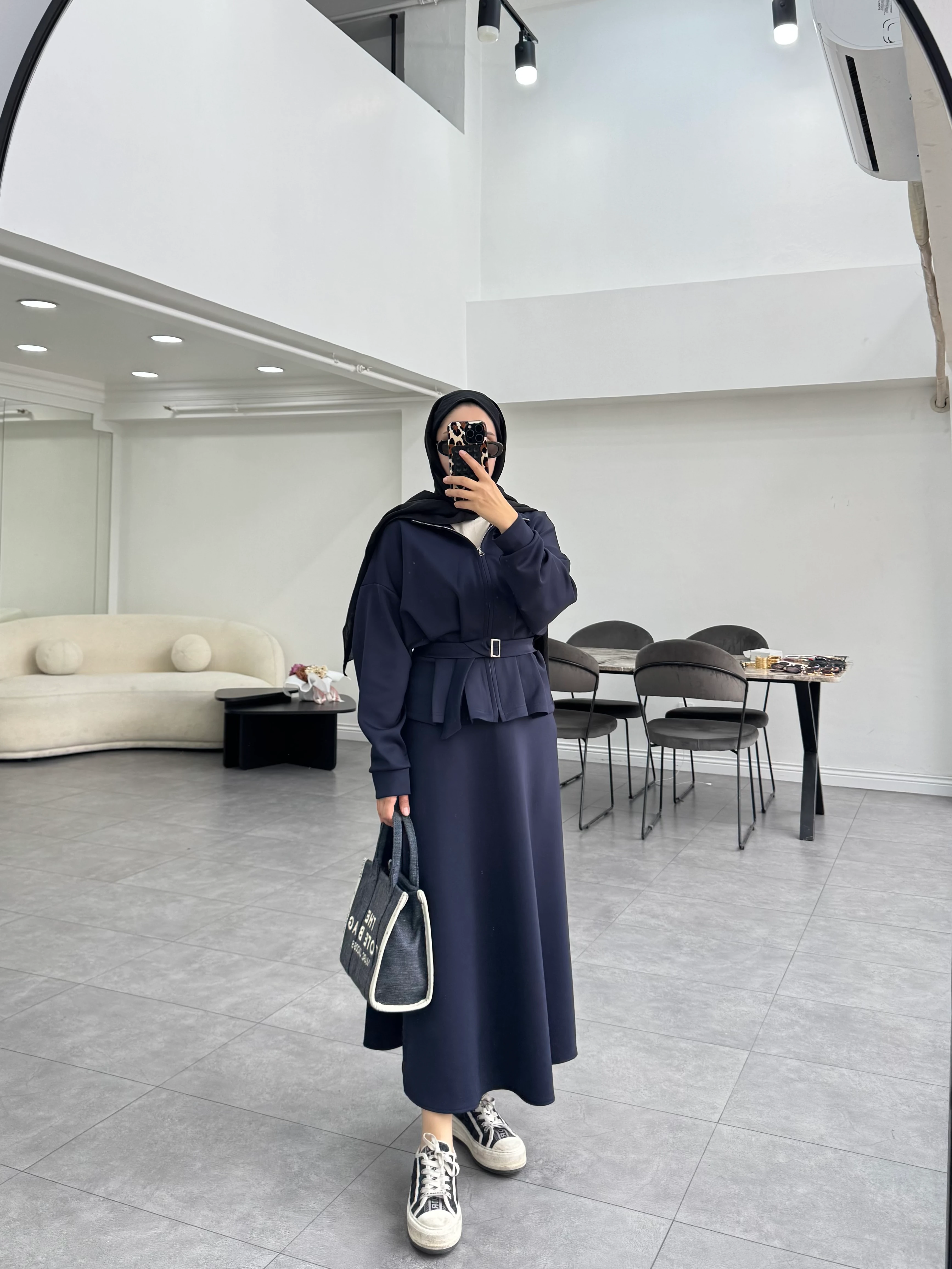 Sualla Etekli Takım Lacivert