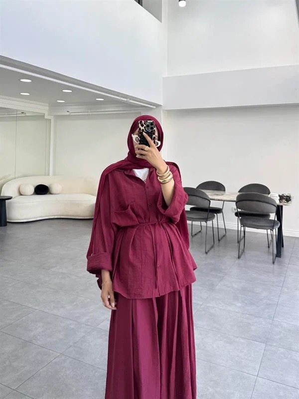 Sero İkili Takım Bordo