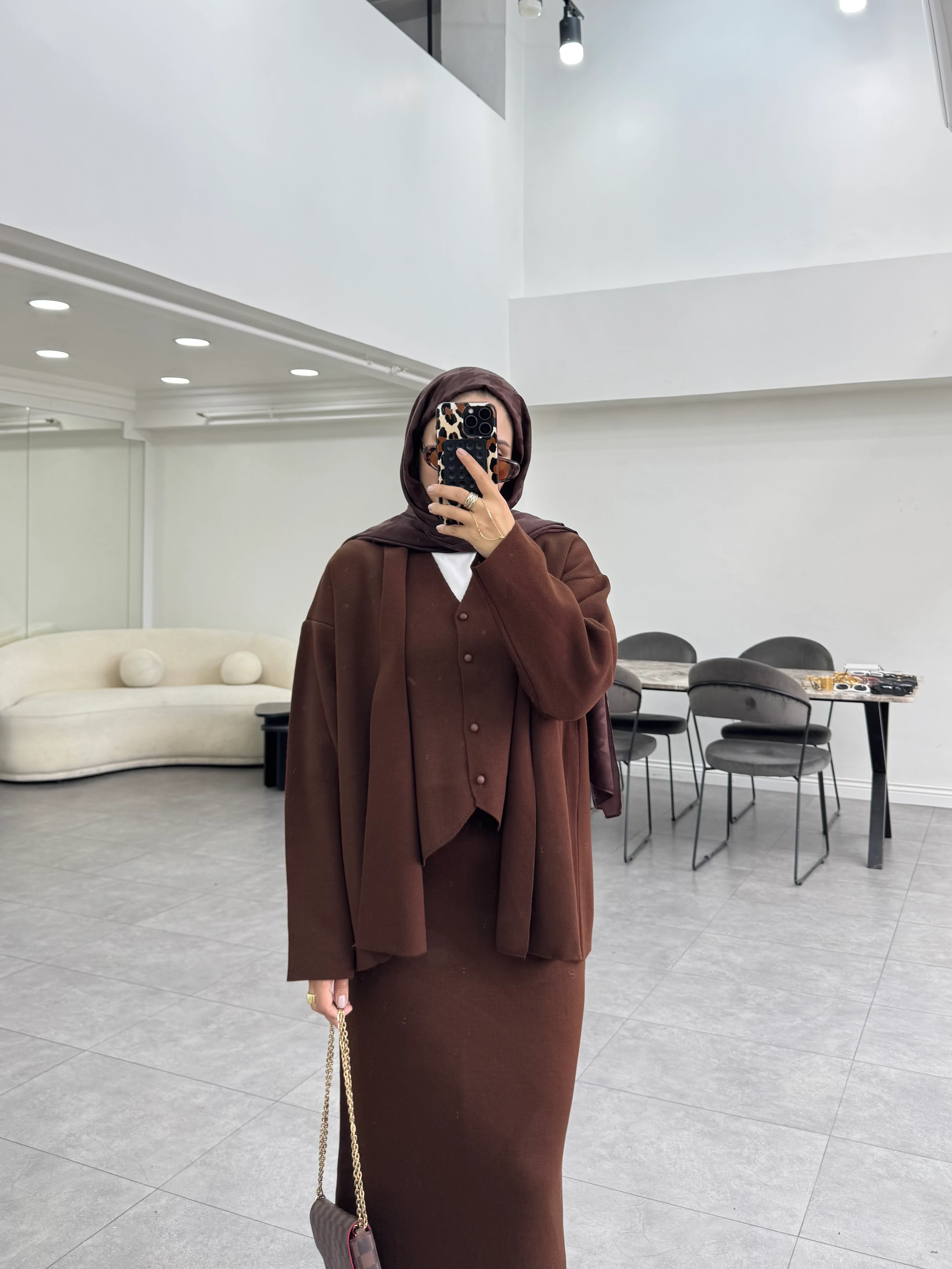 Pessa Üçlü Takım Kahverengi