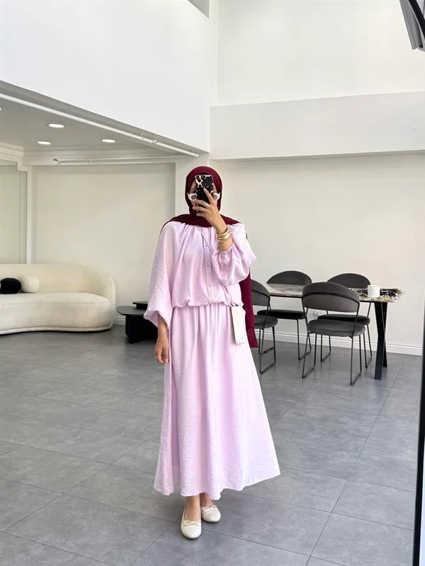 Olara Etekli Takım Pembe