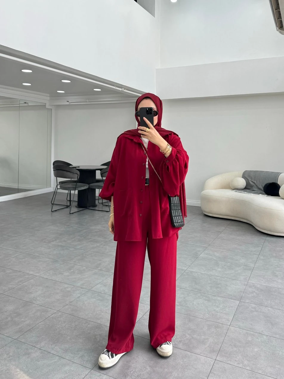 Martina İkili Takım Bordo