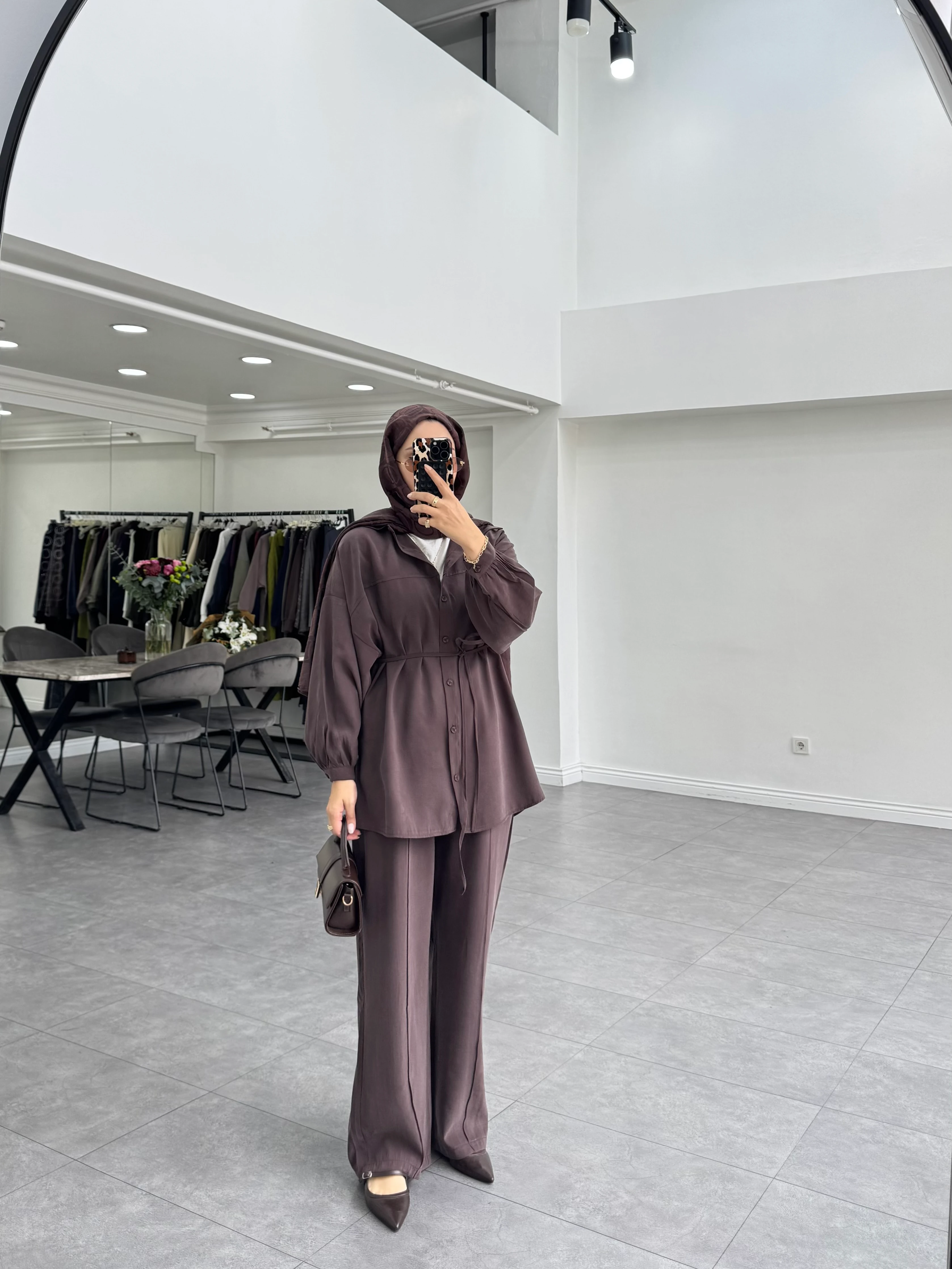 Esol İkili Takım Kahverengi