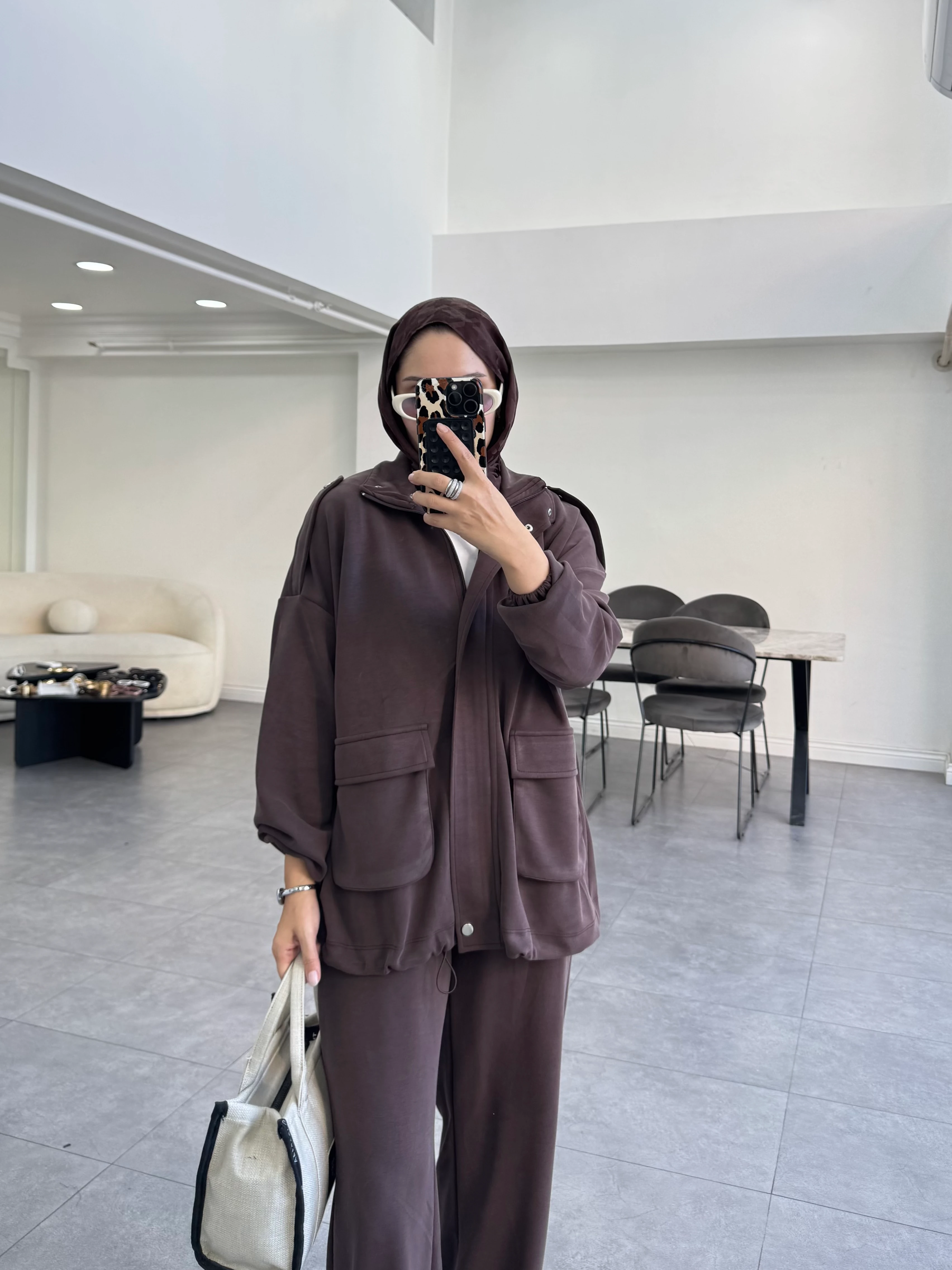 Yasi İkili Takım Kahverengi