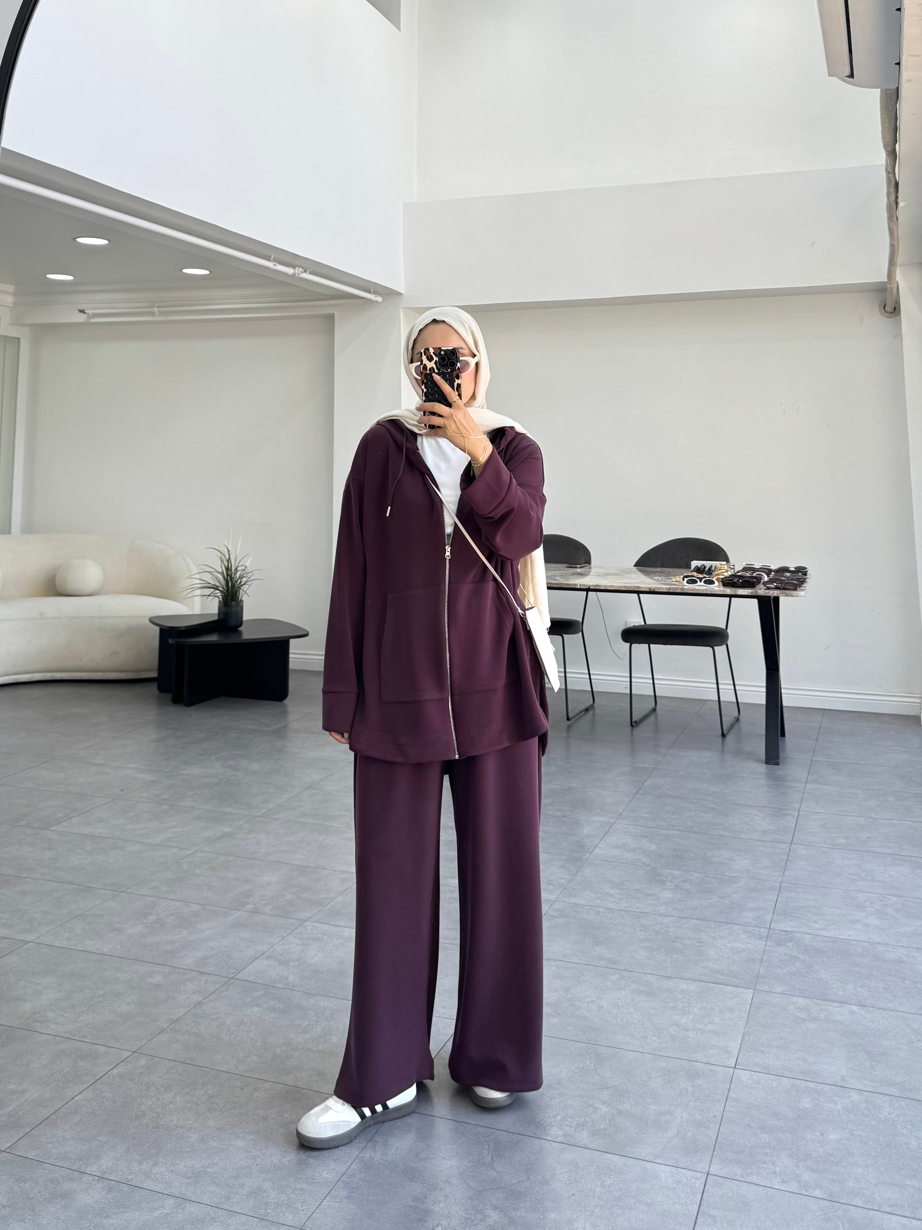 Feza İkili Takım Mürdüm