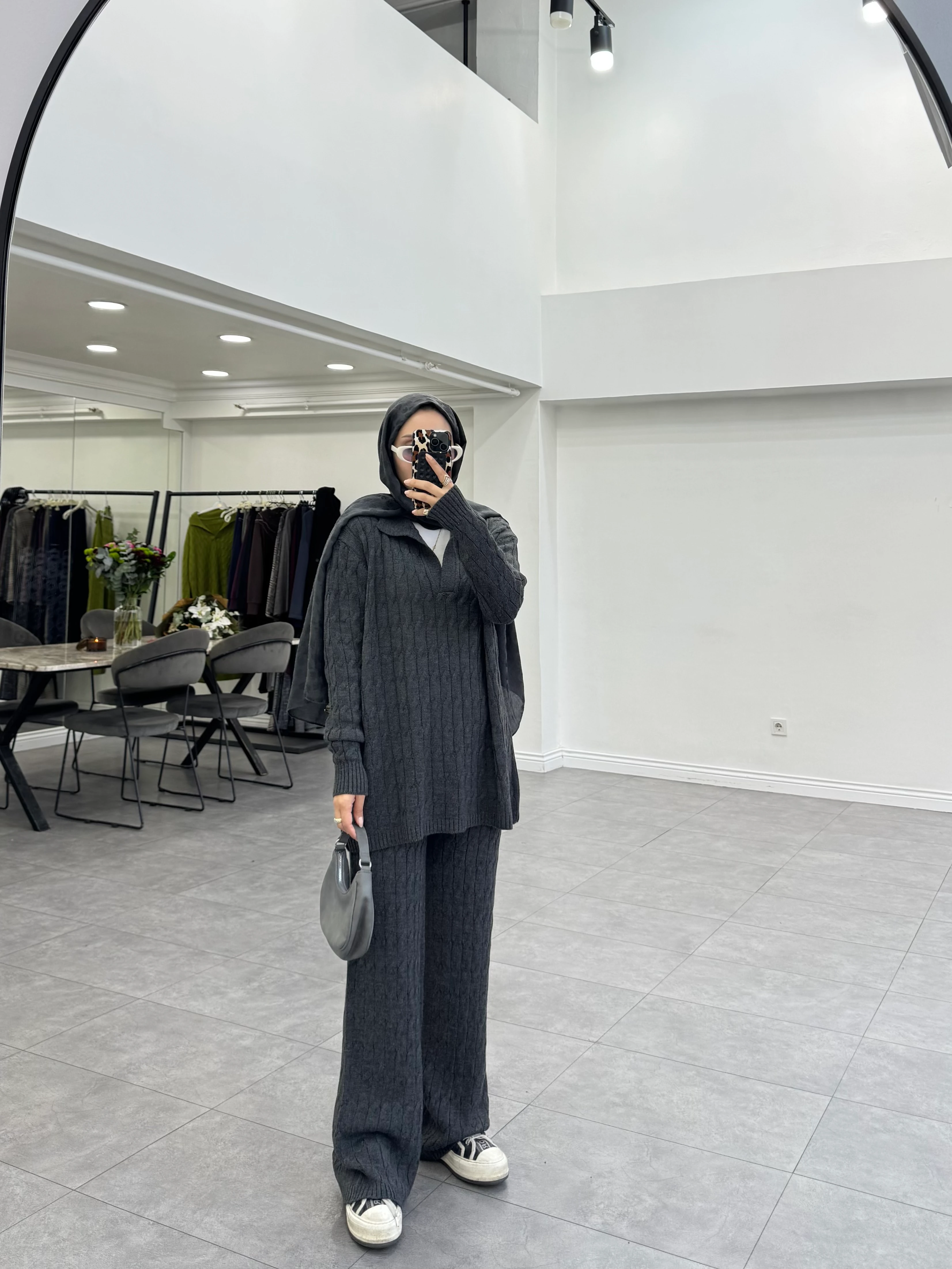 Bukre İkili Triko Takım Antrasit