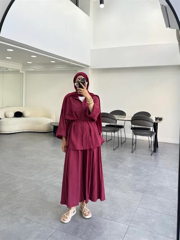 Sero İkili Takım Bordo