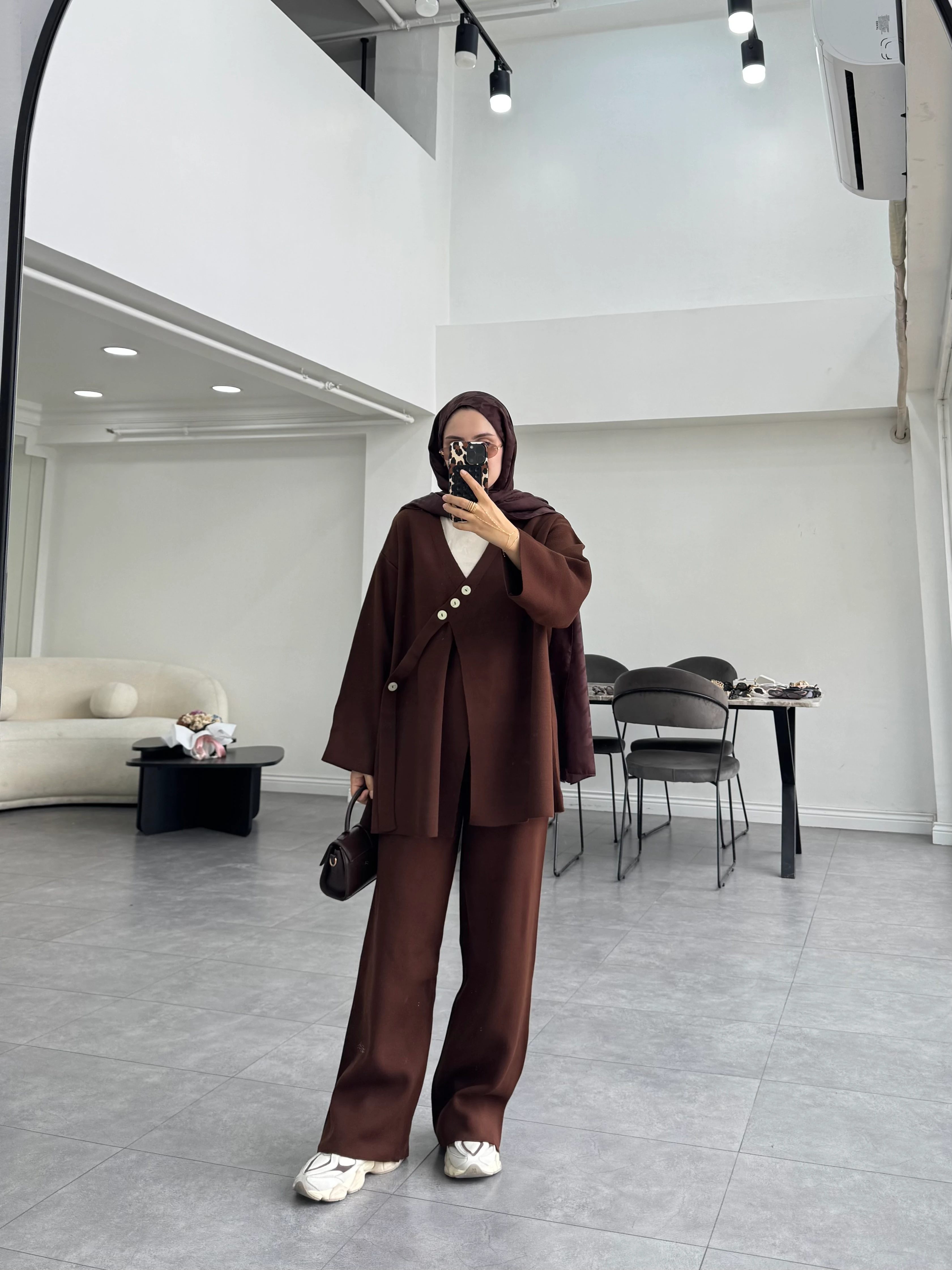 Koal Triko Takım Kahverengi