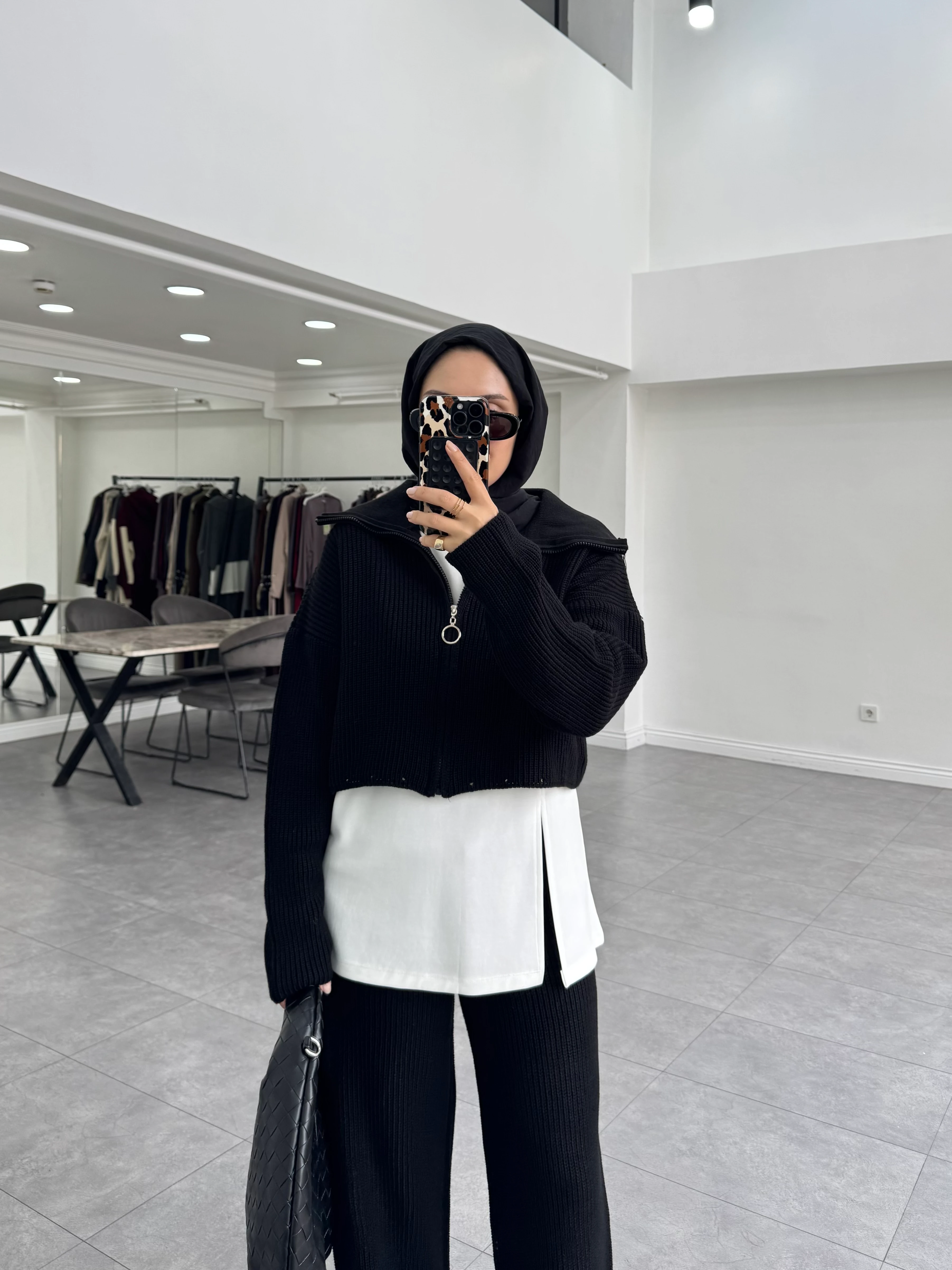 Tera Üçlü Triko Takım Siyah