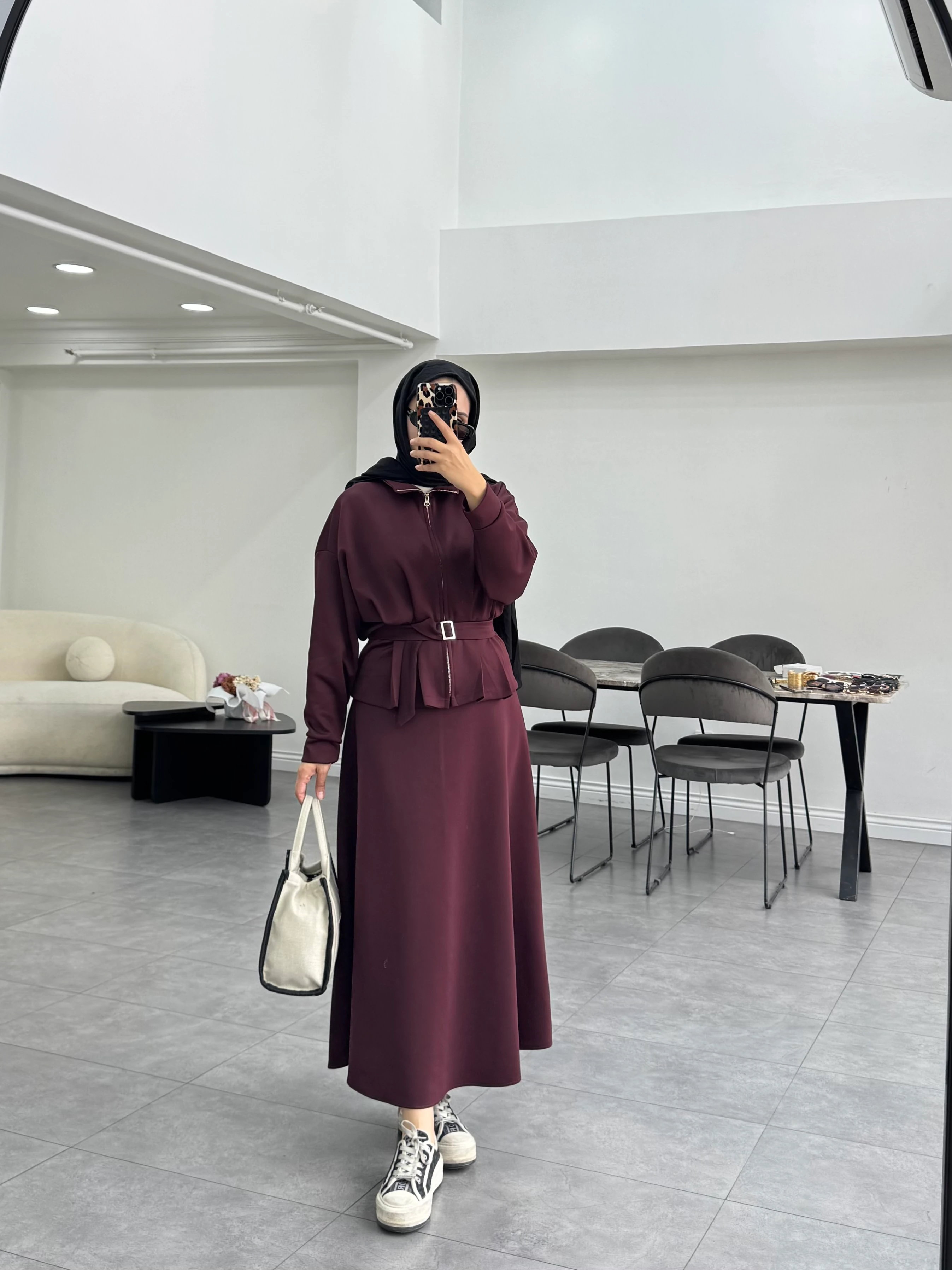 Sualla Etekli Takım Mürdüm