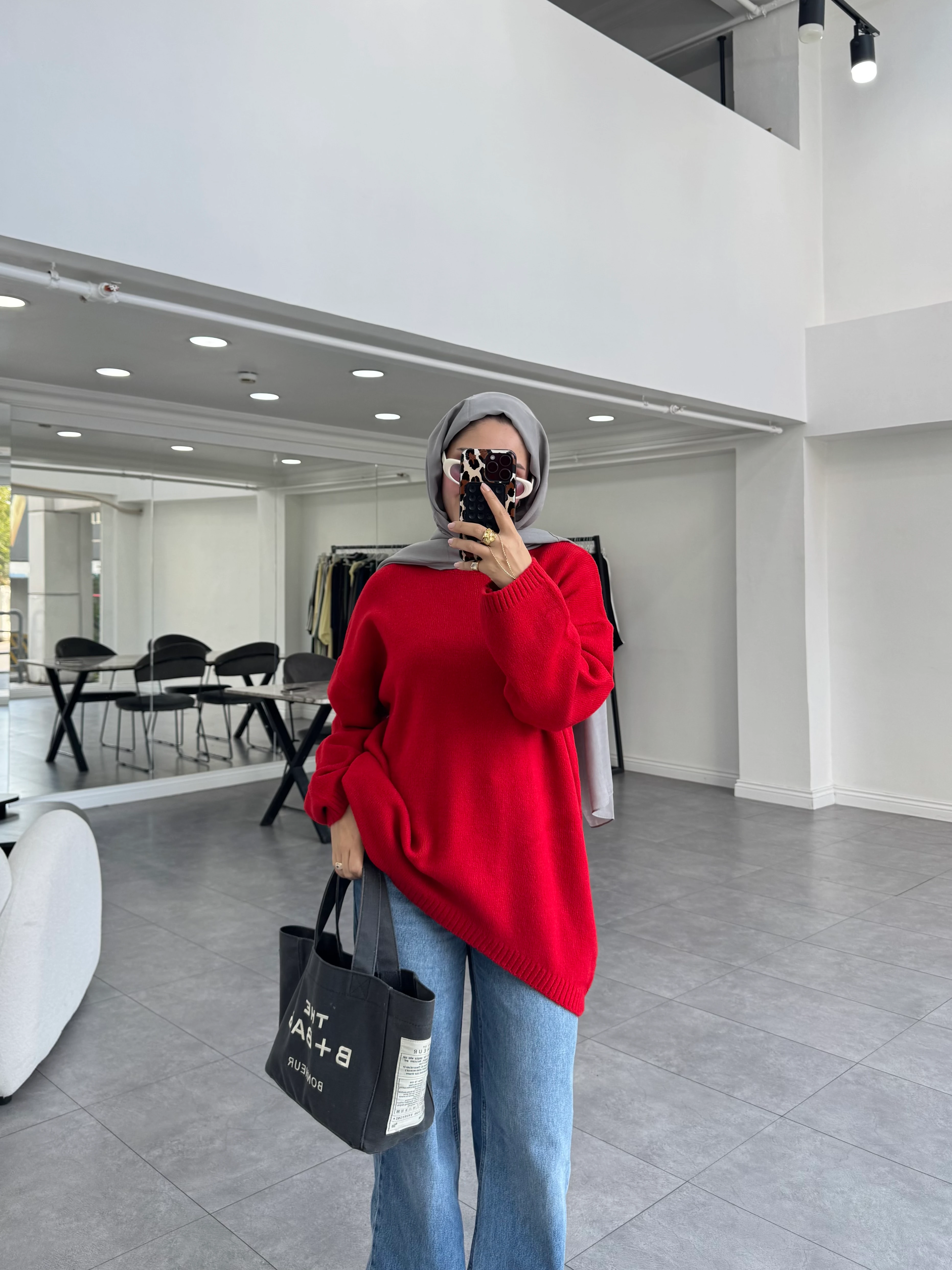 Fuol Triko Kazak Kırmızı