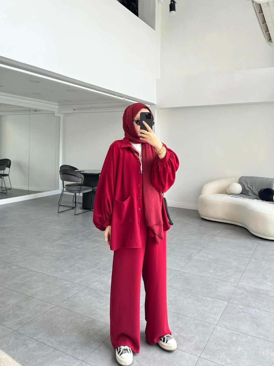 Martina İkili Takım Bordo