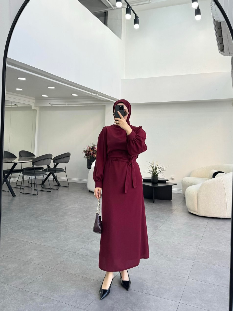 Lerasta Elbise Bordo