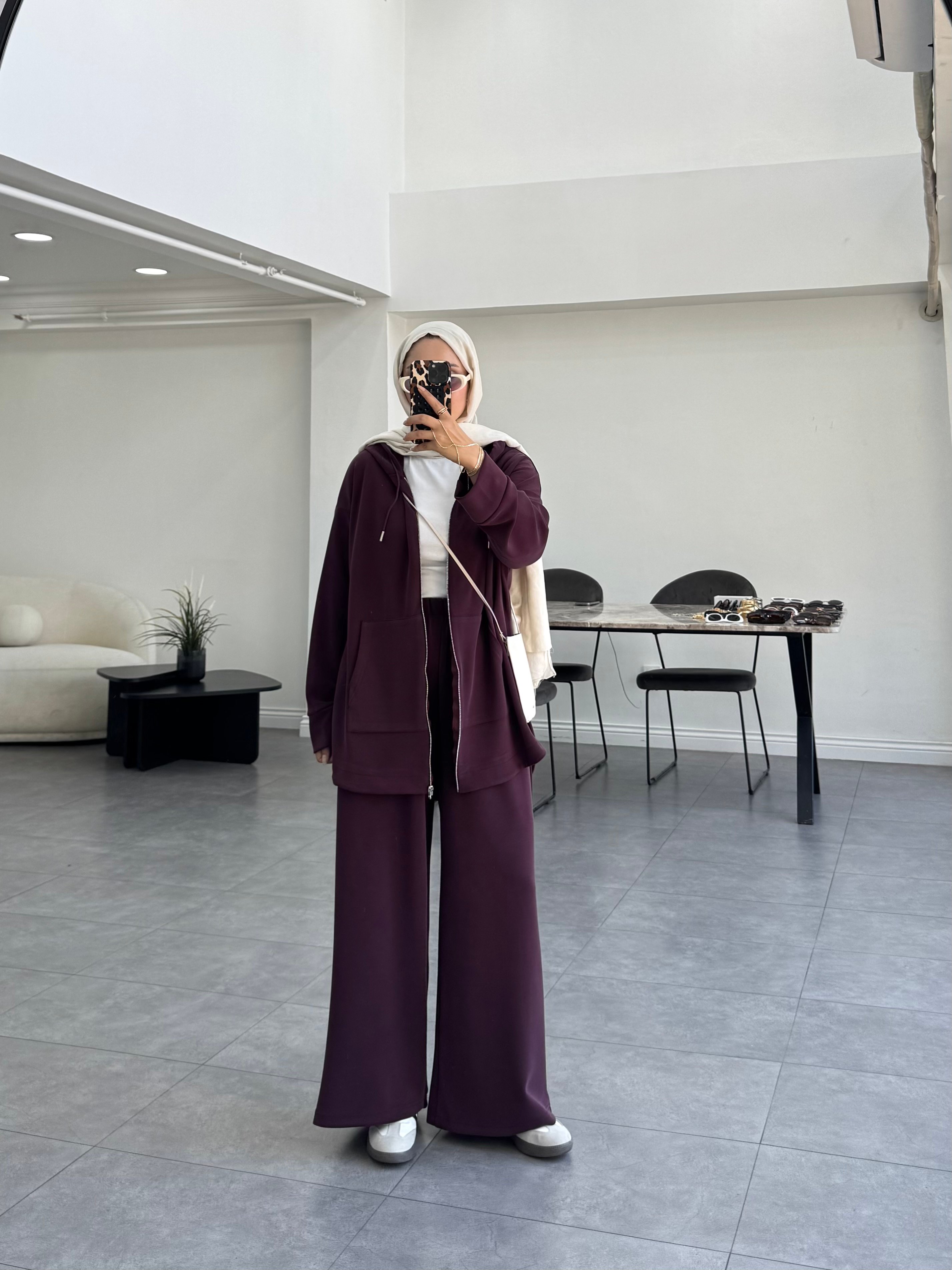 Feza İkili Takım Mürdüm