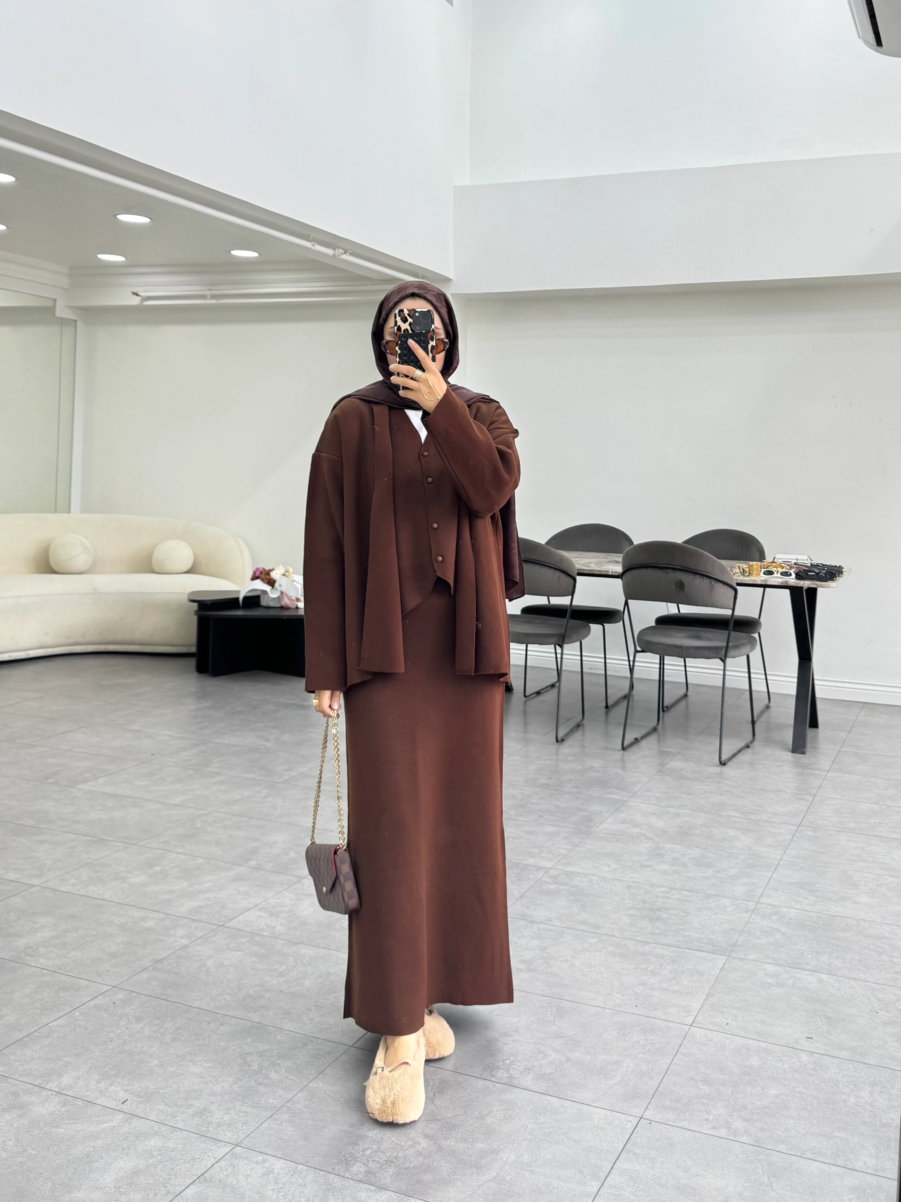 Pessa Üçlü Takım Kahverengi