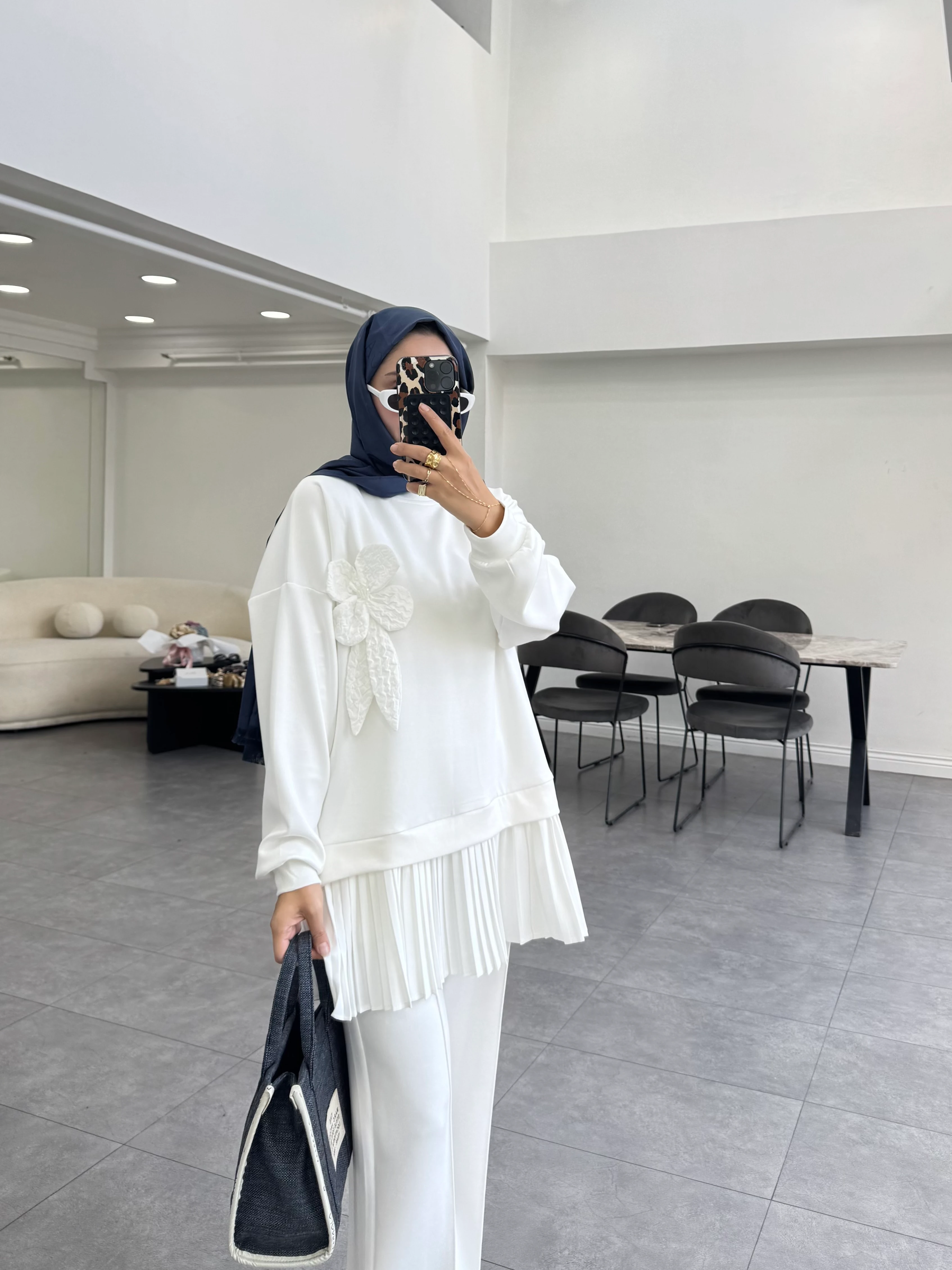 Çies İkili Takım Beyaz