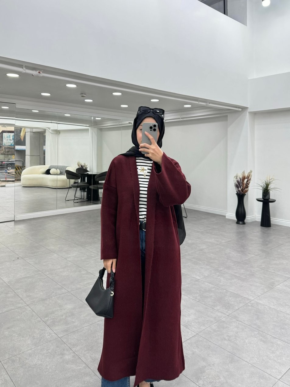 Yares Bordo Hırka