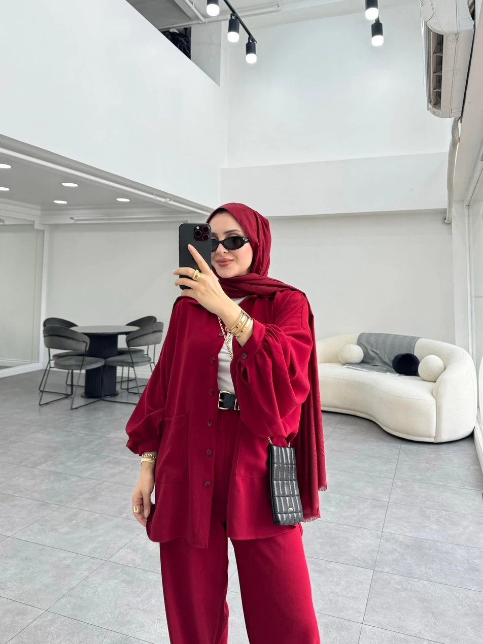 Martina İkili Takım Bordo