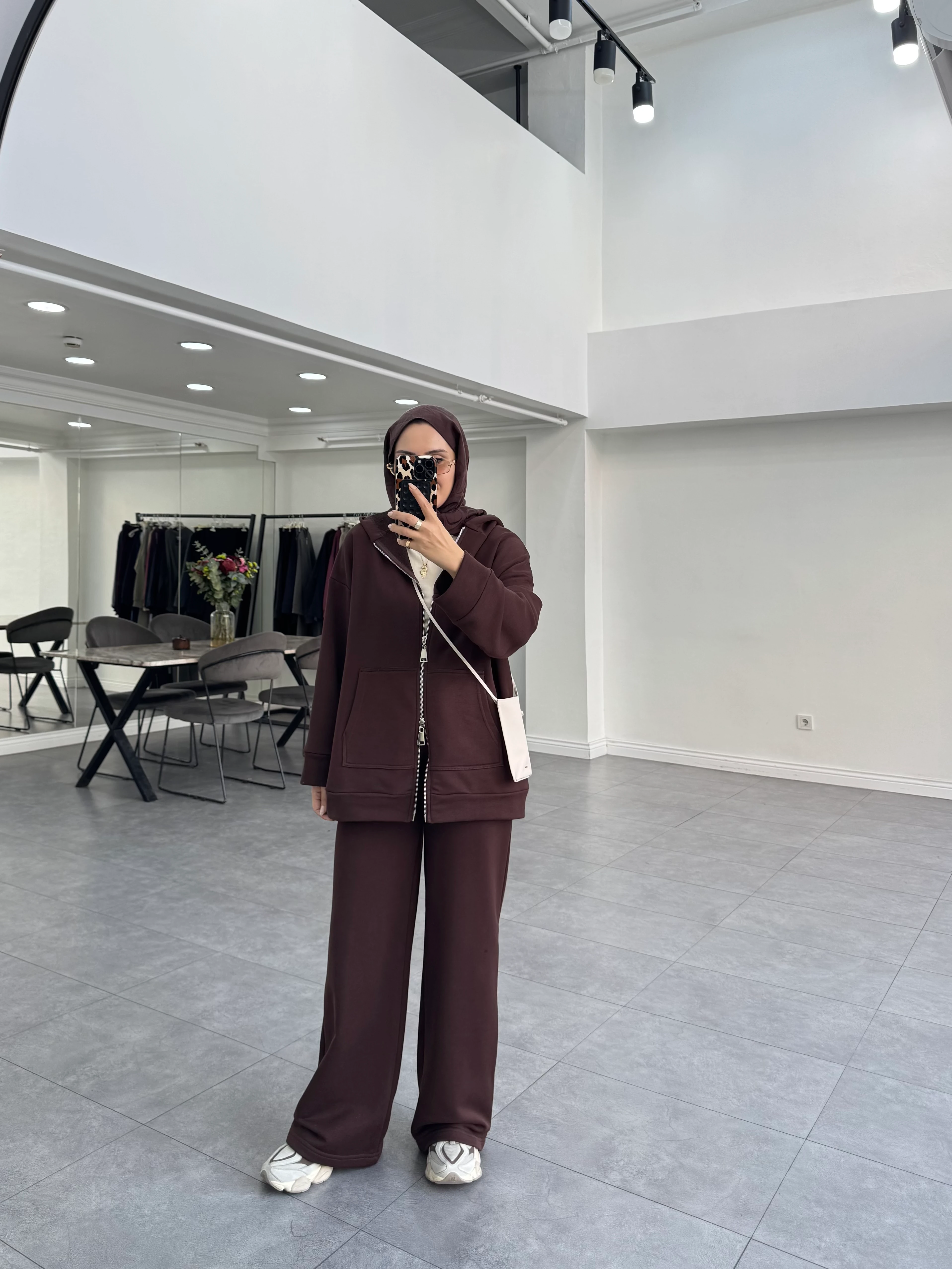 Hüer İkili Takım Kahverengi