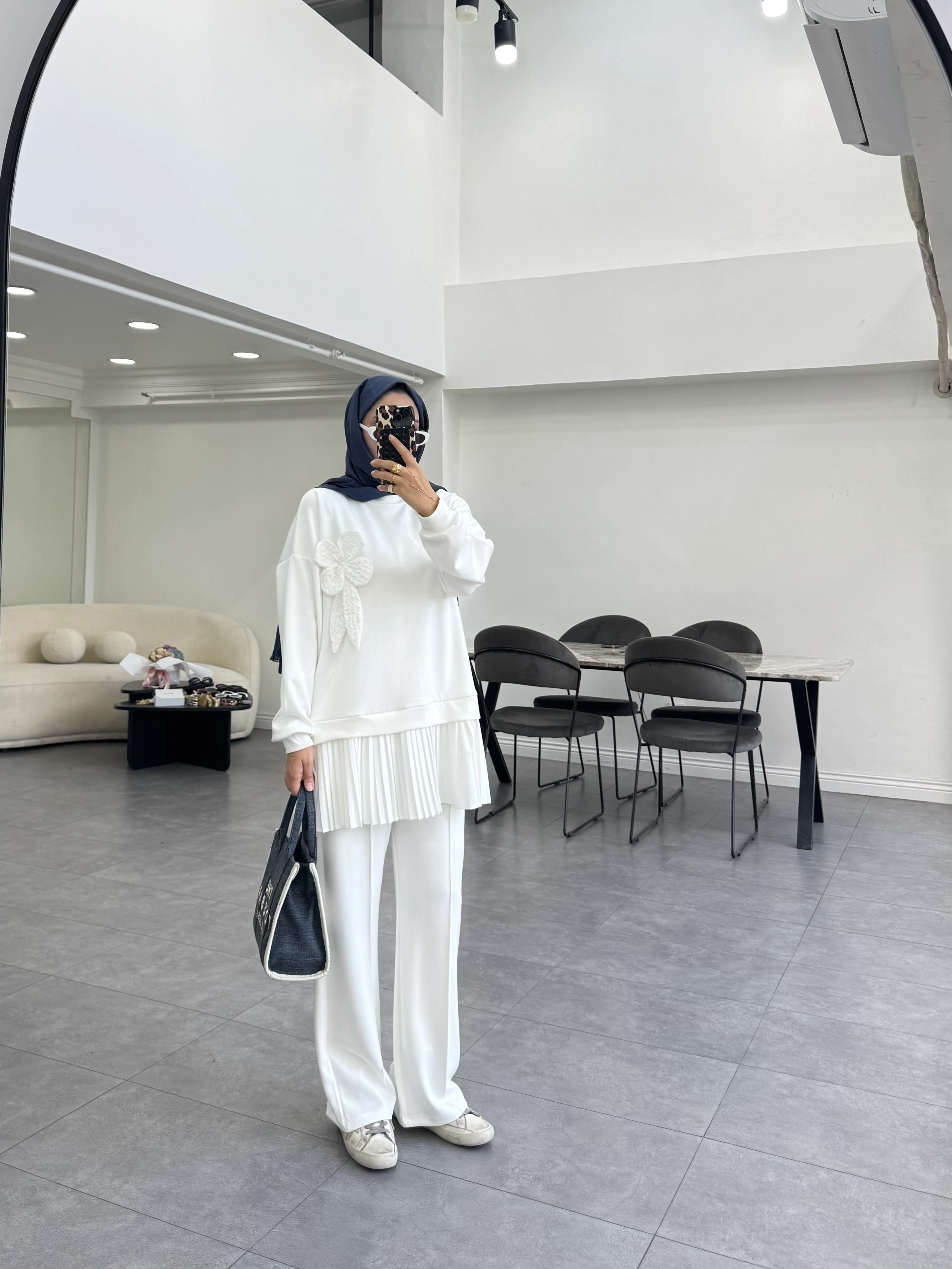 Çies İkili Takım Beyaz