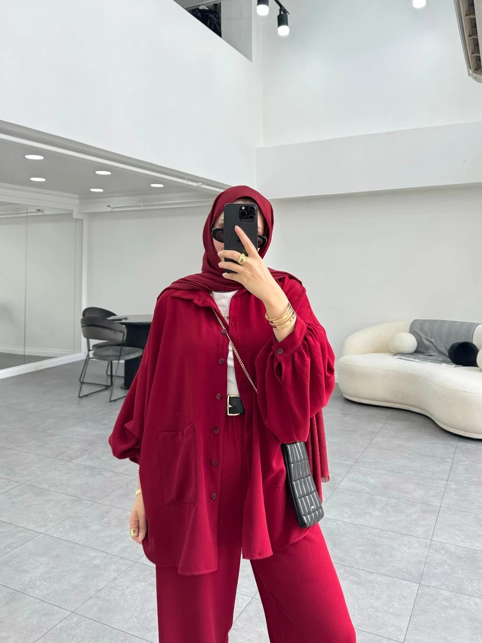 Martina İkili Takım Bordo