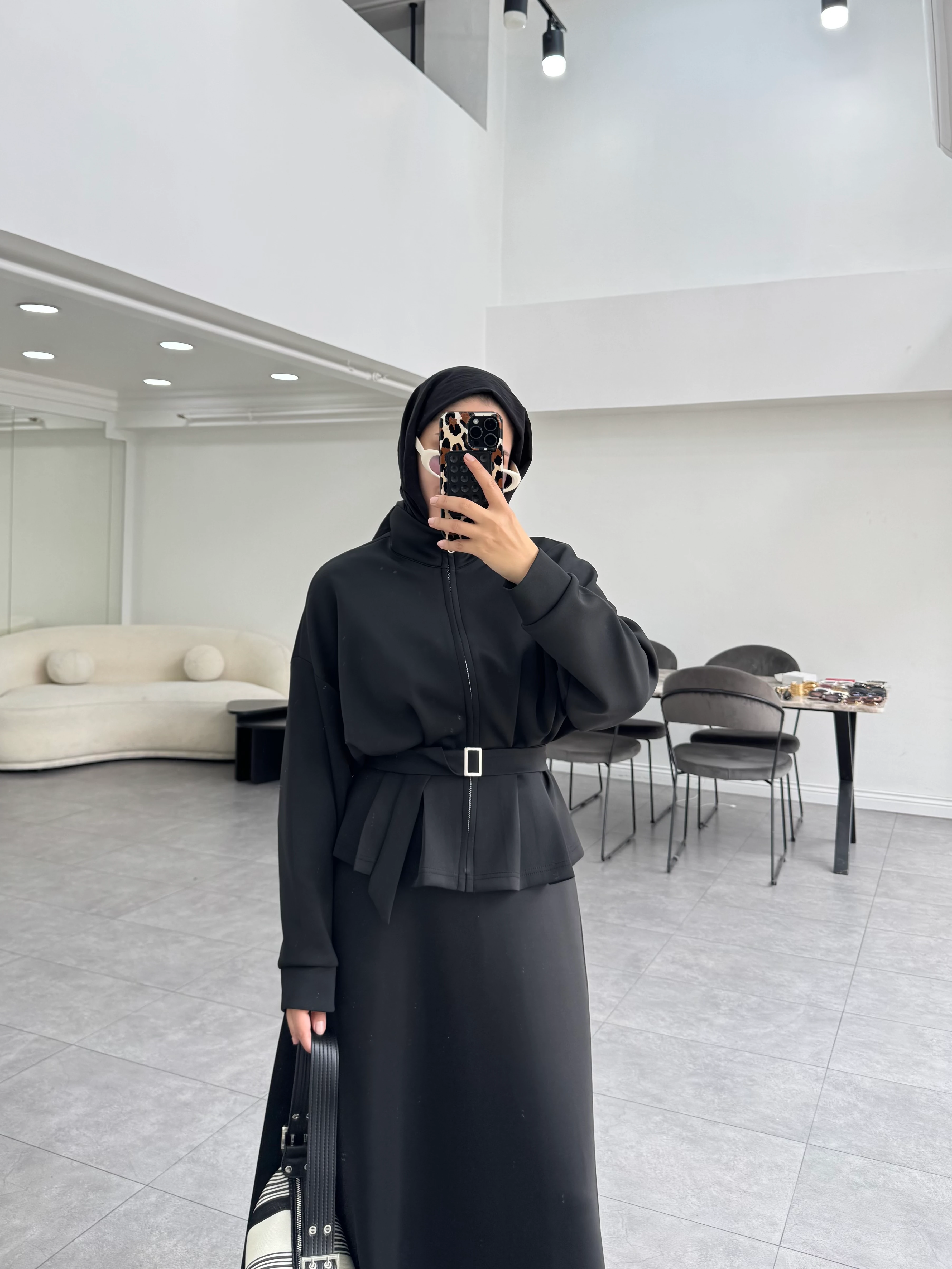 Sualla Etekli Takım Siyah