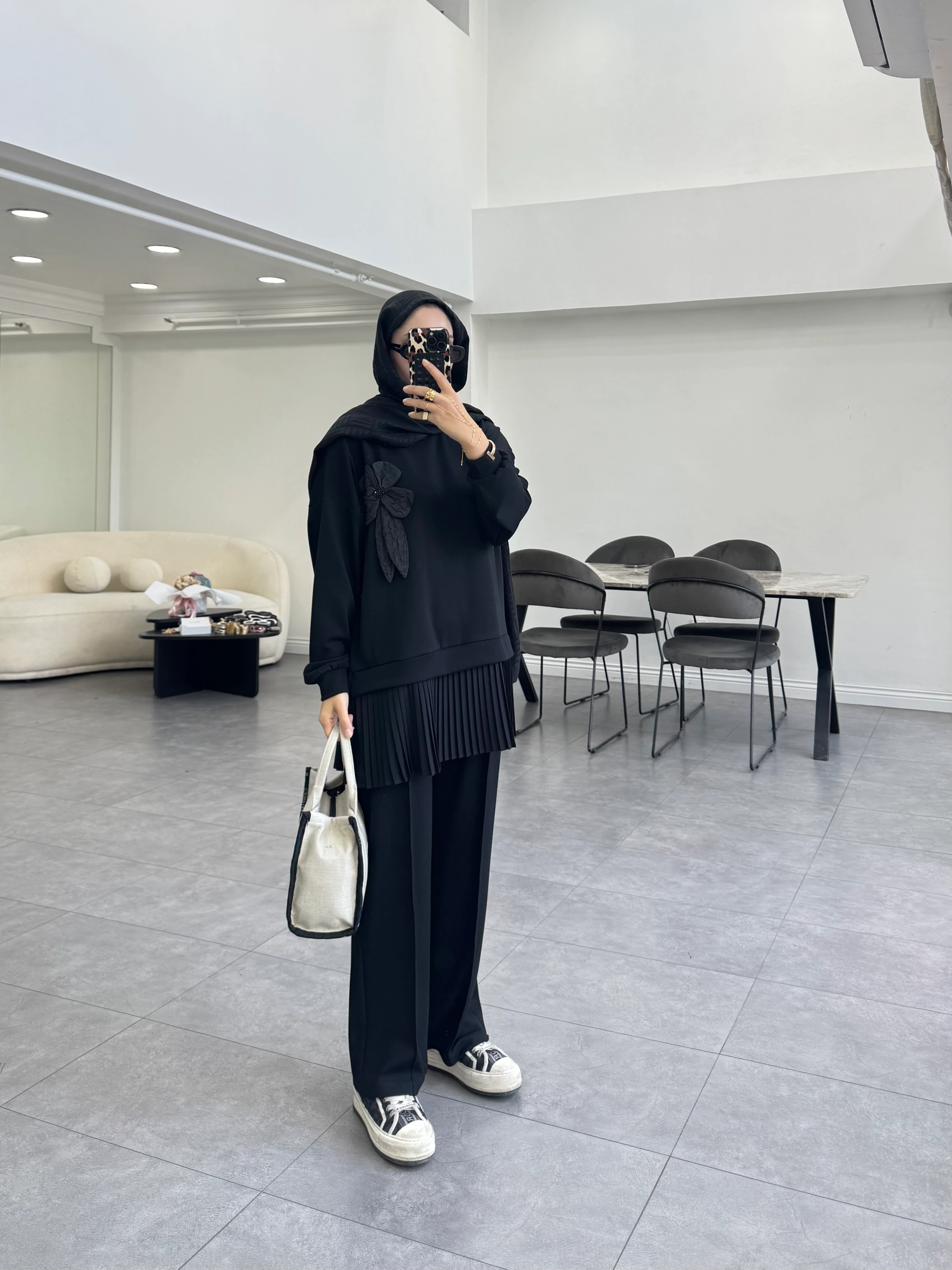 Çies İkili Takım Siyah