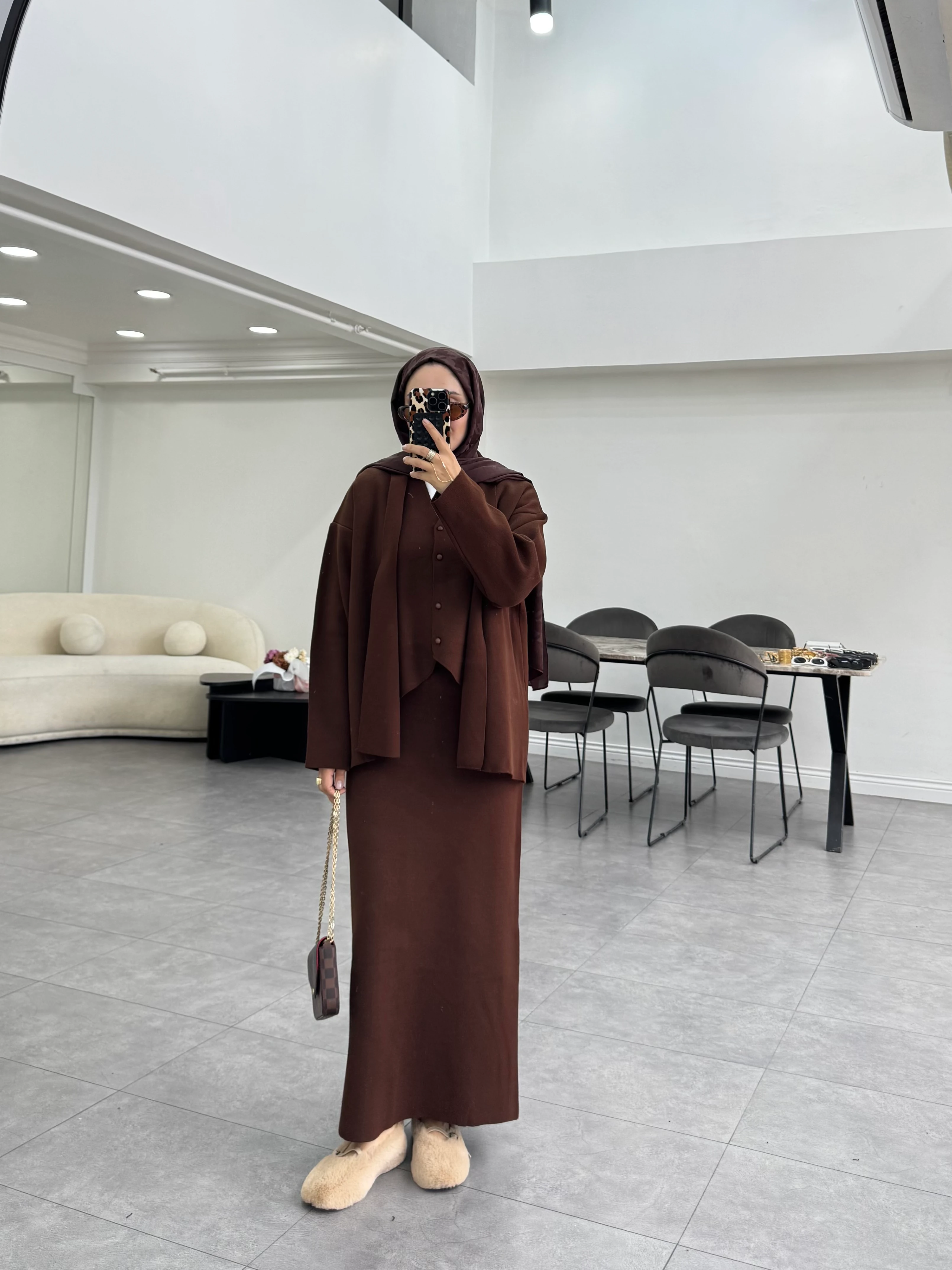 Pessa Üçlü Takım Kahverengi