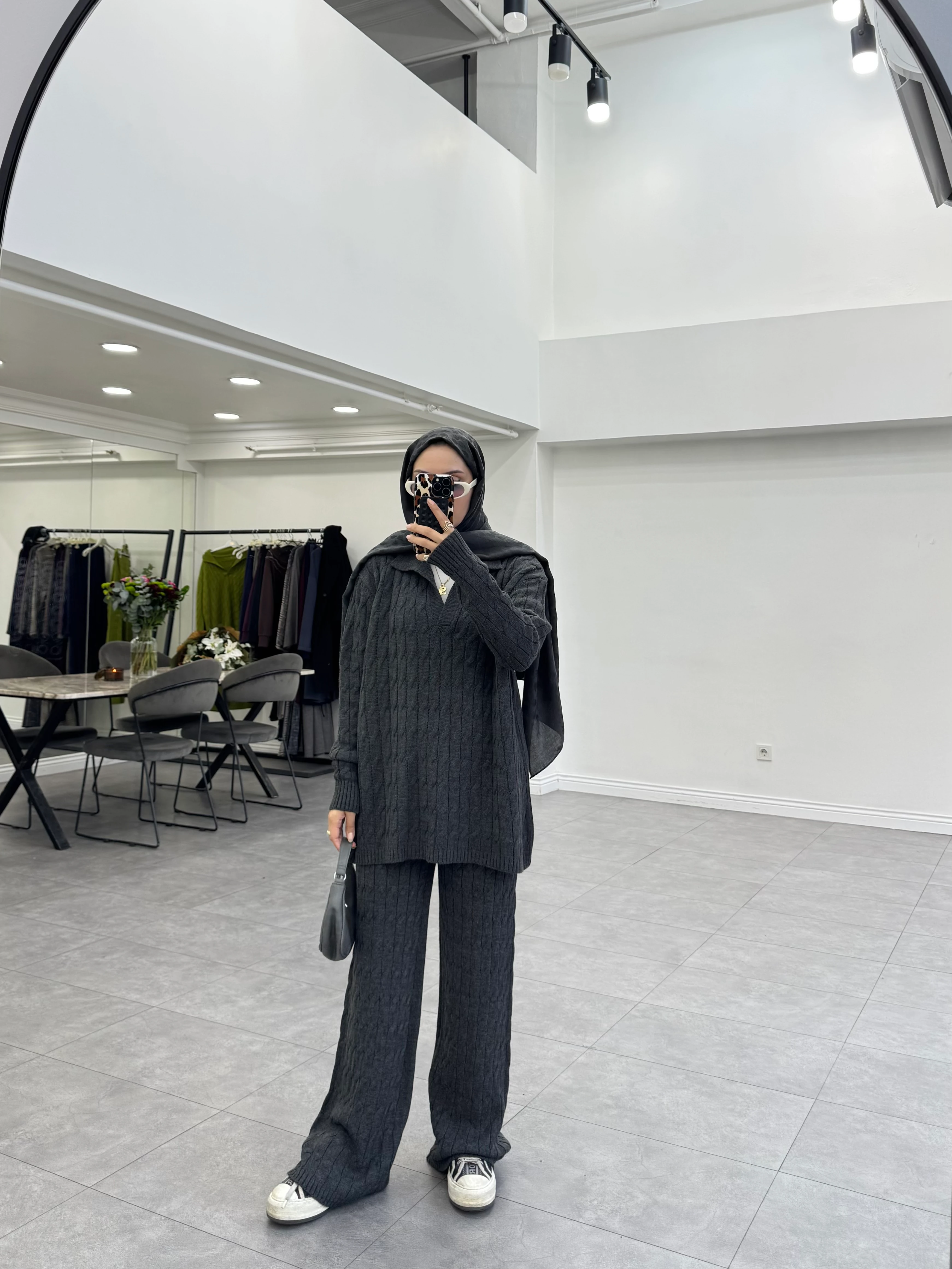 Bukre İkili Triko Takım Antrasit