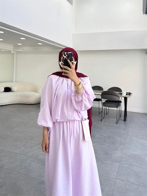 Olara Etekli Takım Pembe