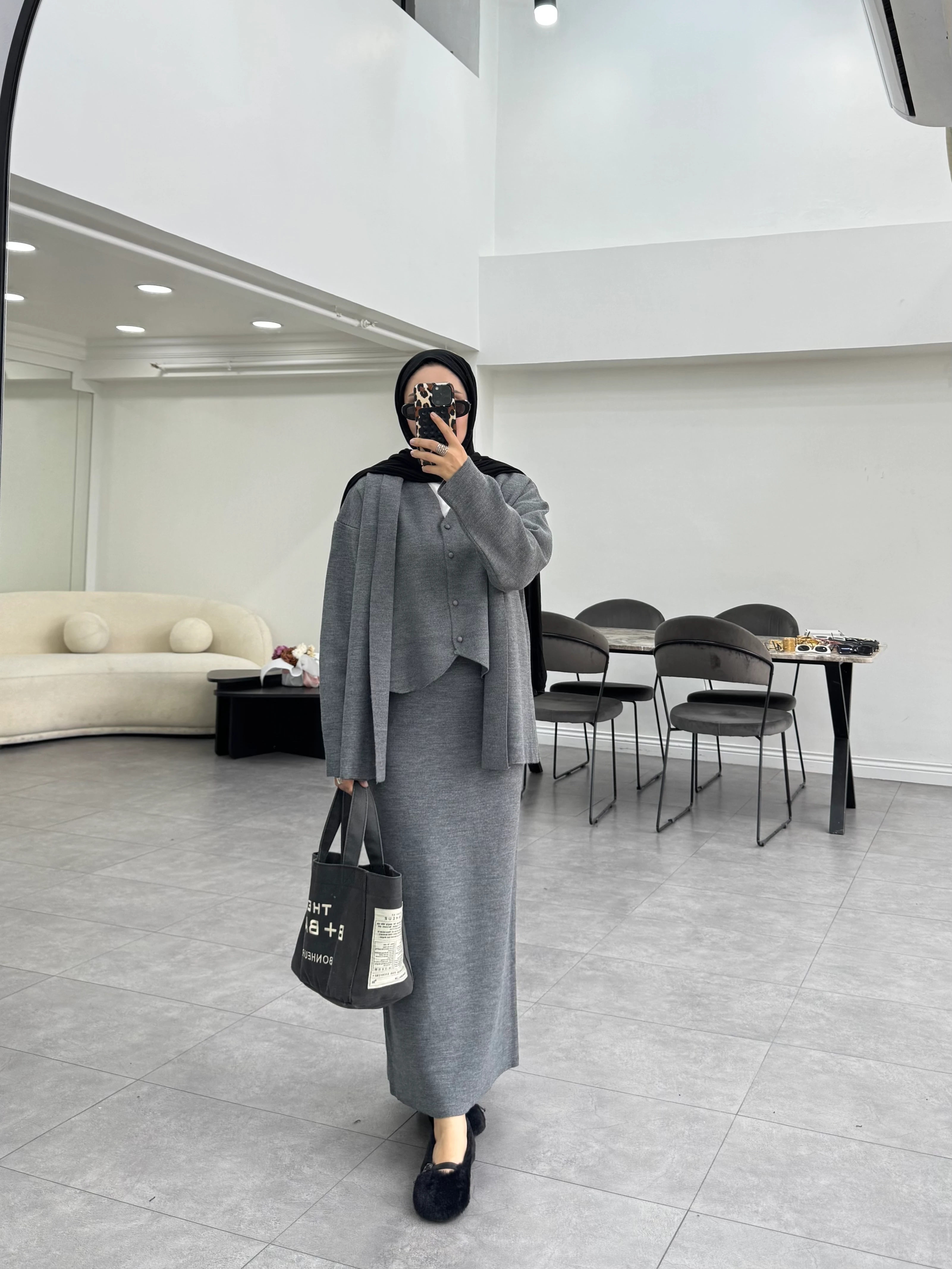 Pessa Üçlü Takım Antrasit