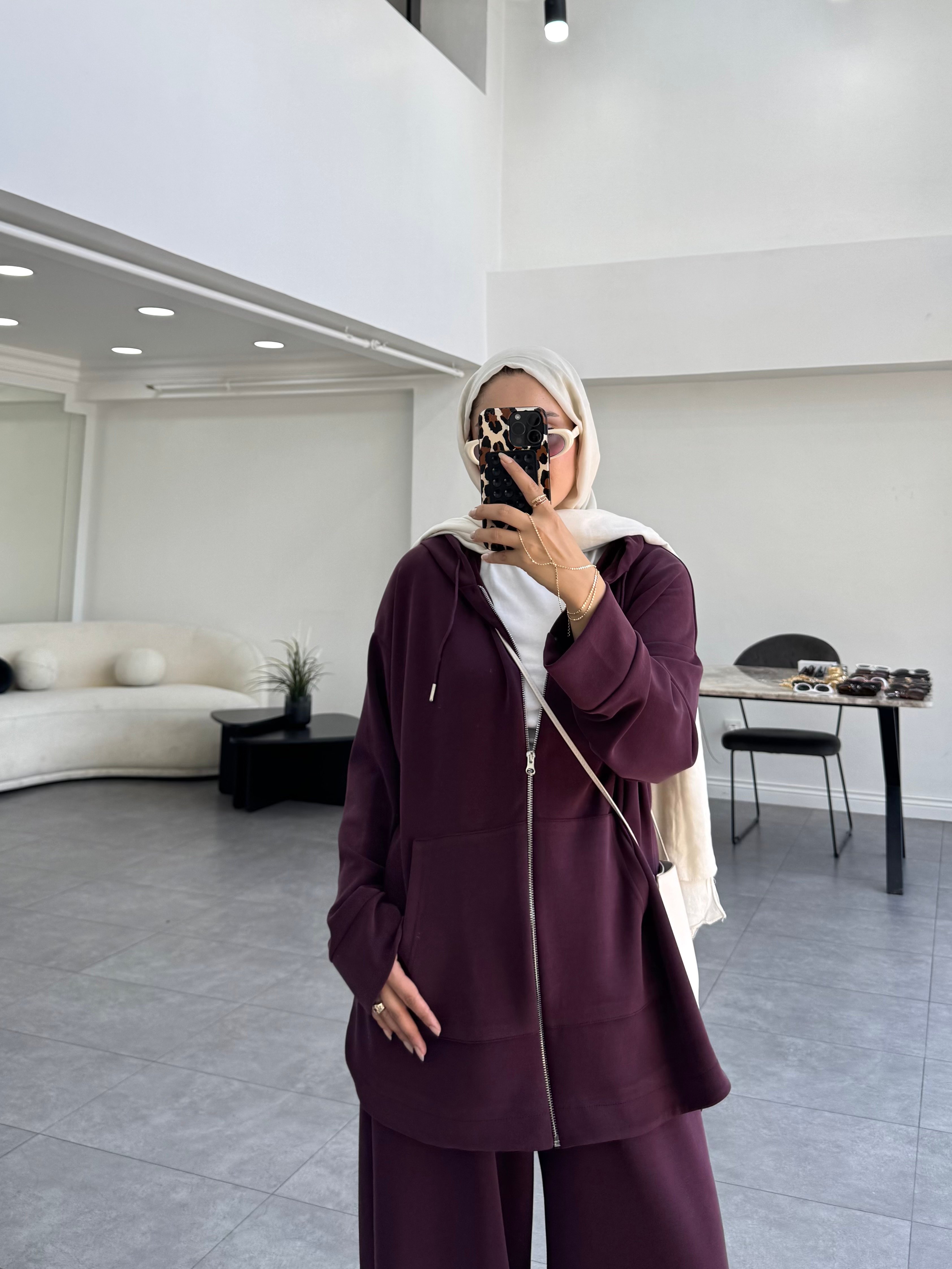 Feza İkili Takım Mürdüm