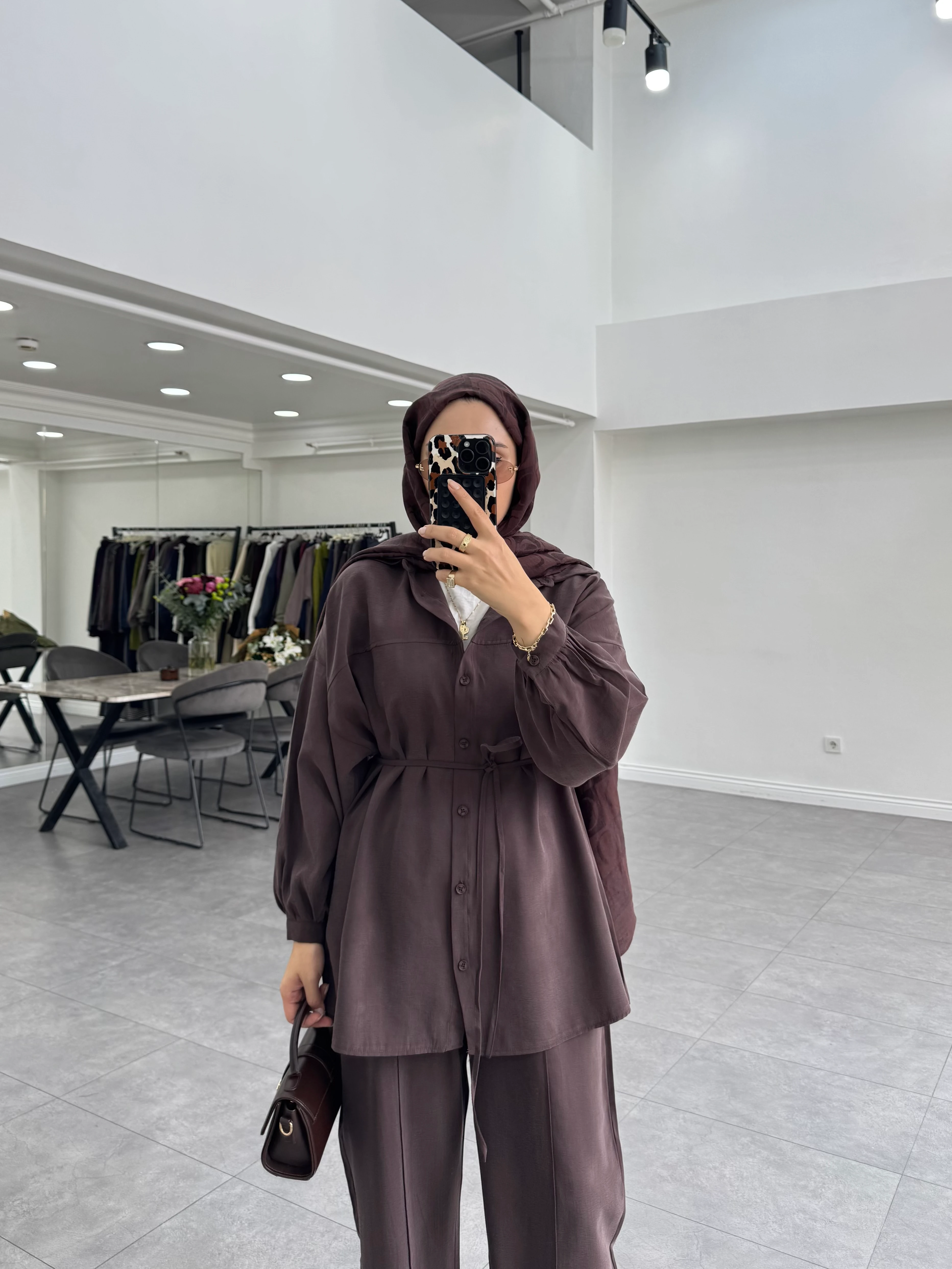 Esol İkili Takım Kahverengi