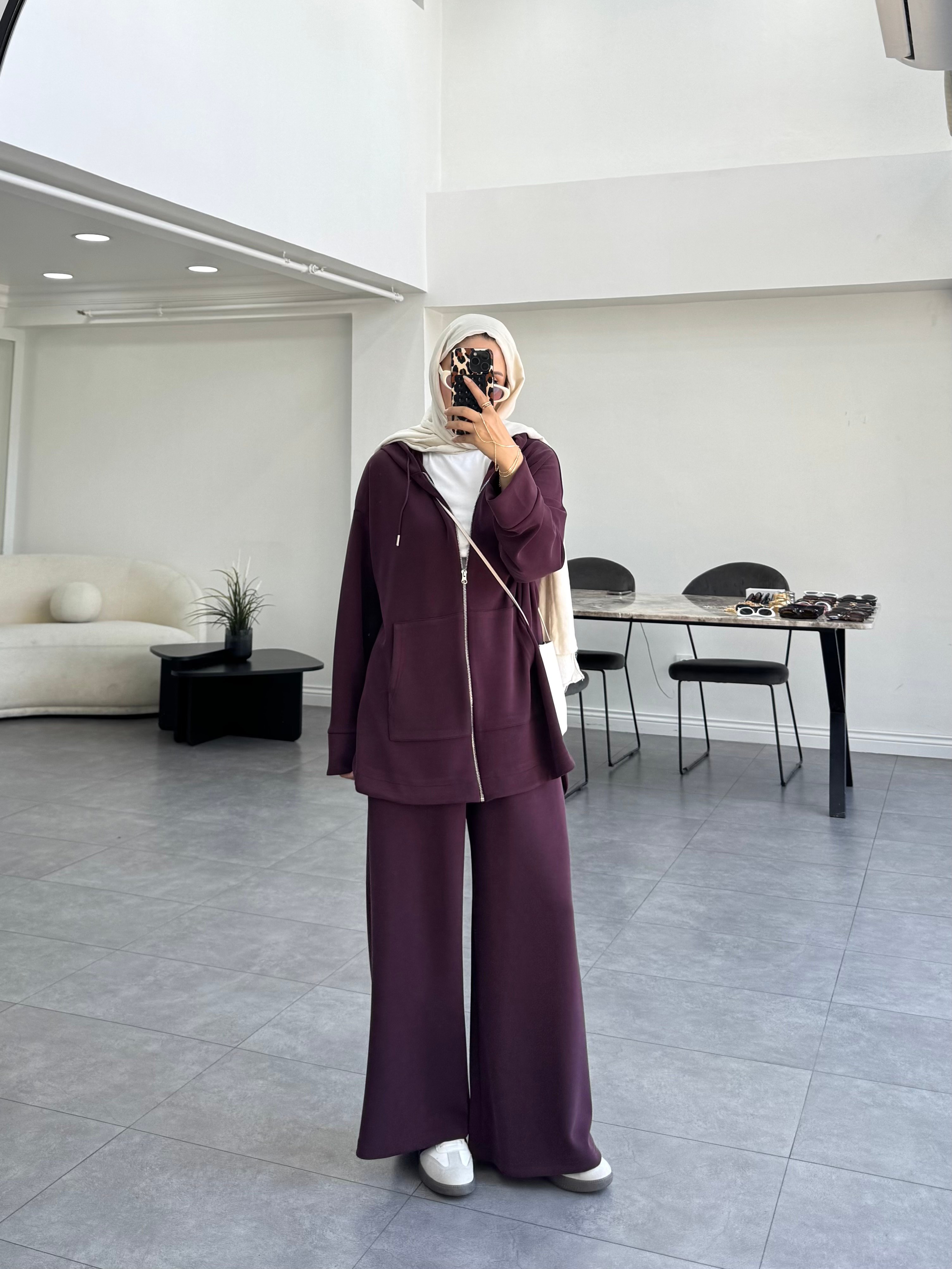 Feza İkili Takım Mürdüm